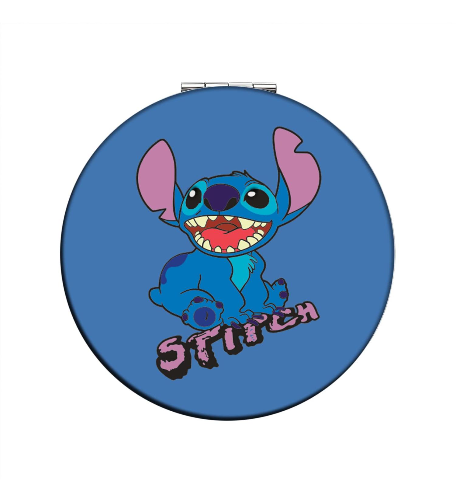 Ohana Gift - Stitch Makeup Mirror for Women | Travel Compact Mirror | Friendship Gift | Movie Lover Gift (Blue) - Buy Online on GoSupps.com