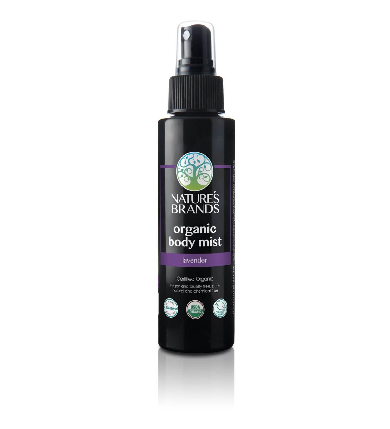 Herbal Choice Mari Organic Body Mist Lavender 4floz BPA-Free Plastic 4 Fl Oz Lavender