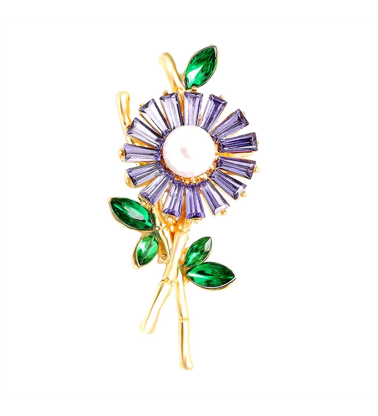 Pin Jewelry Gifts for Women Ladies Fashion Accessories Rhinestone Sunflower Brooch Pin Party Brooch Cardigan Jacket Coat Brooch Brooches & Pins - Buy Online on GoSupps.com