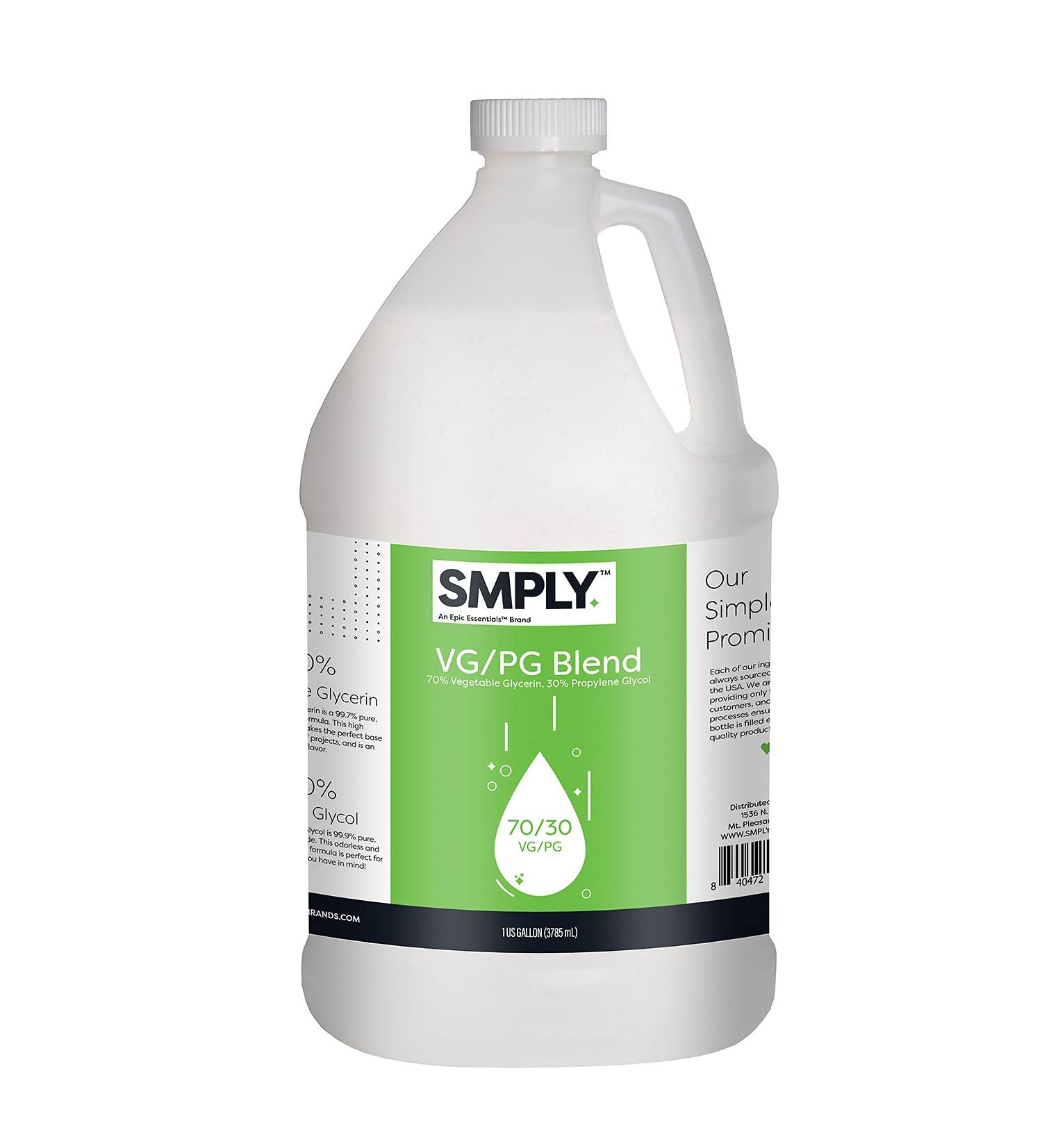 70/30 Vegetable Glycerin and Propylene Glycol Blend Ultra Pure USP PG and Food Grade Vegetable Glycerin for Skin Soap Food and More 1 Gallon