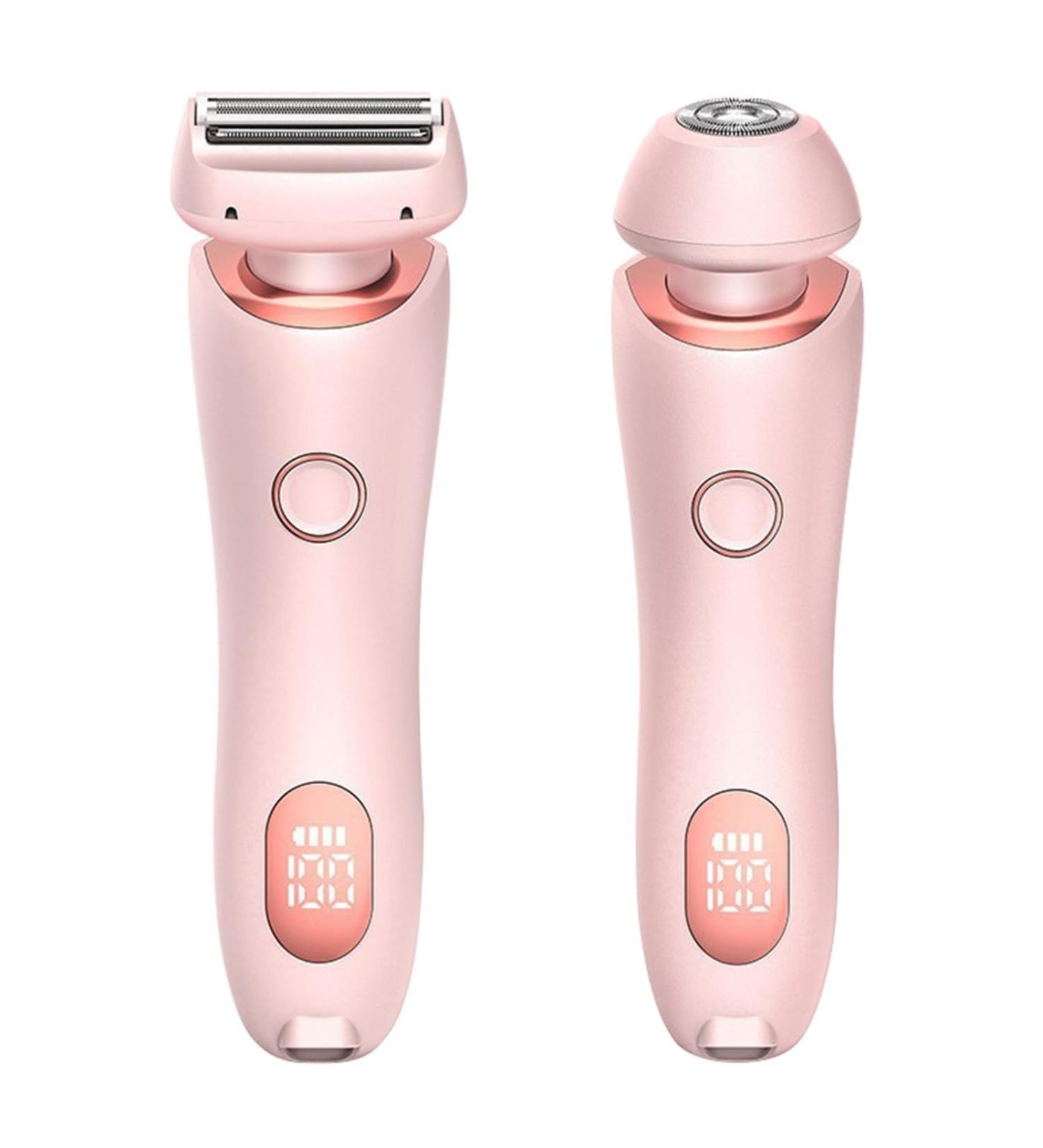 Layhou 2-in-1 Ladies Razor | Waterproof Painless Epilator for Face Bikini & Legs - Pink - Buy Online on GoSupps.com
