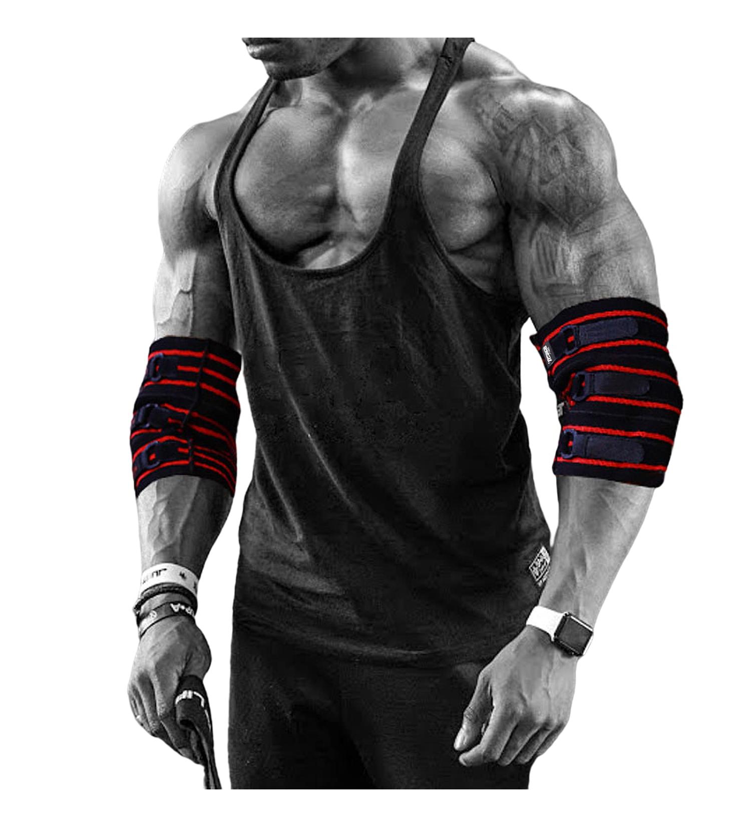 Buy TAVIEW Adjustable Elbow Sleeve Brace - Compression Support for Weightlifting Bodybuilding & Powerlifting (XX-Large) - Elbow Pad Protector (1 Pair - Buy Online on GoSupps.com