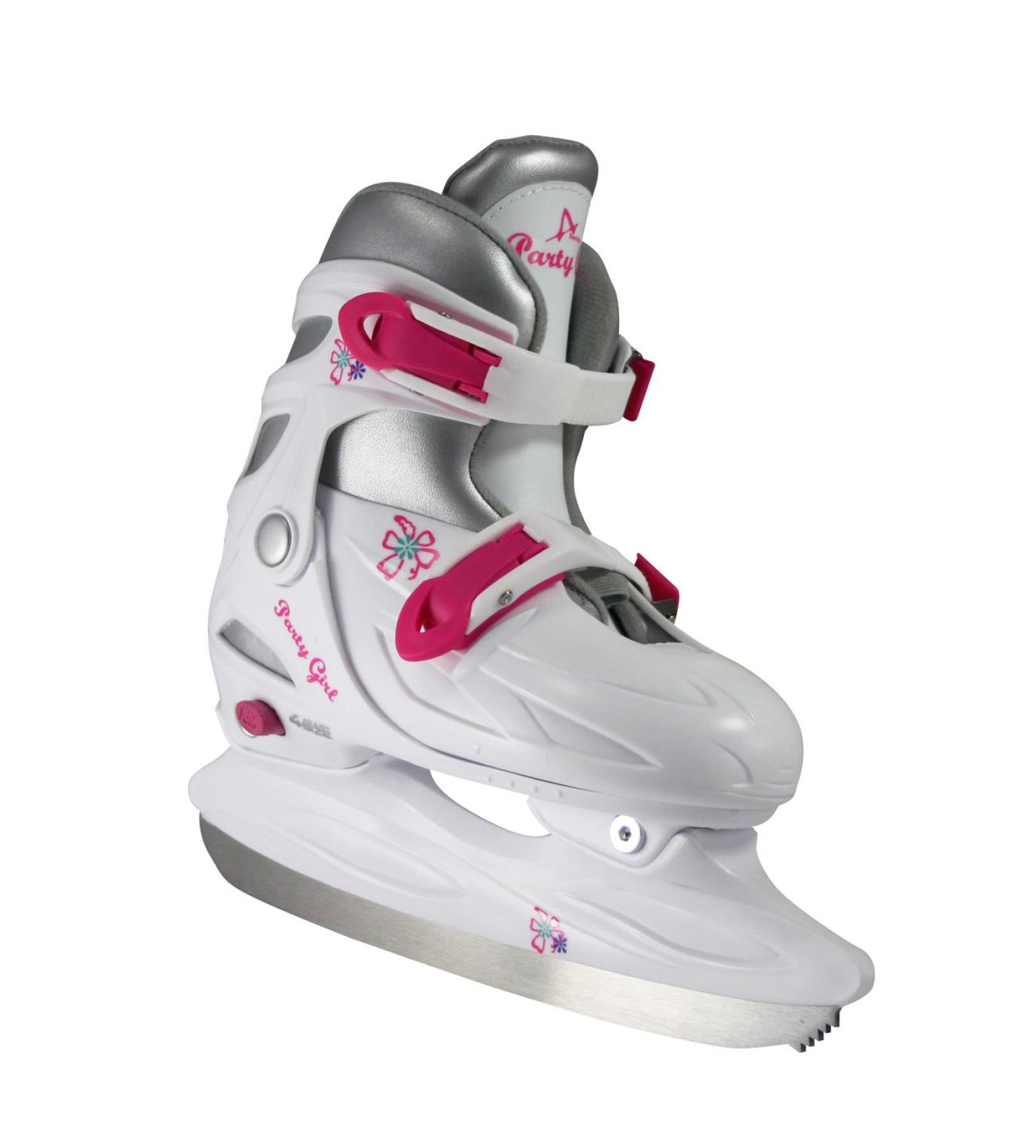 American Athletic Shoe Girl's Party Adjustable Figure Skates - Youth Small/Size 10-13 White - Buy Online on GoSupps.com