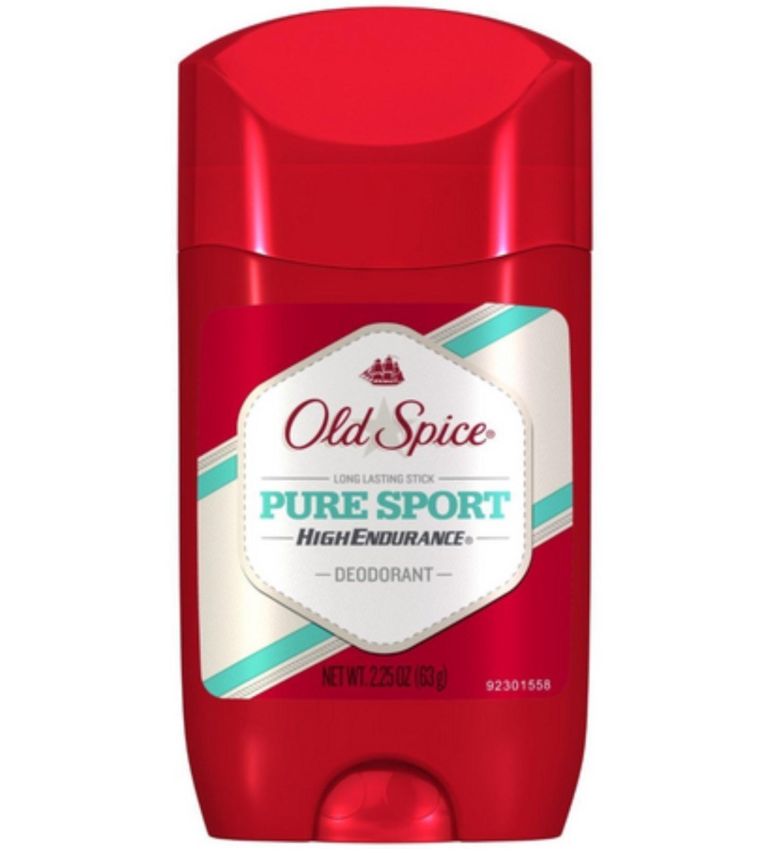 Old Spice High Endurance Deodorant Pure Sport 2.25 oz (Pack of 8)