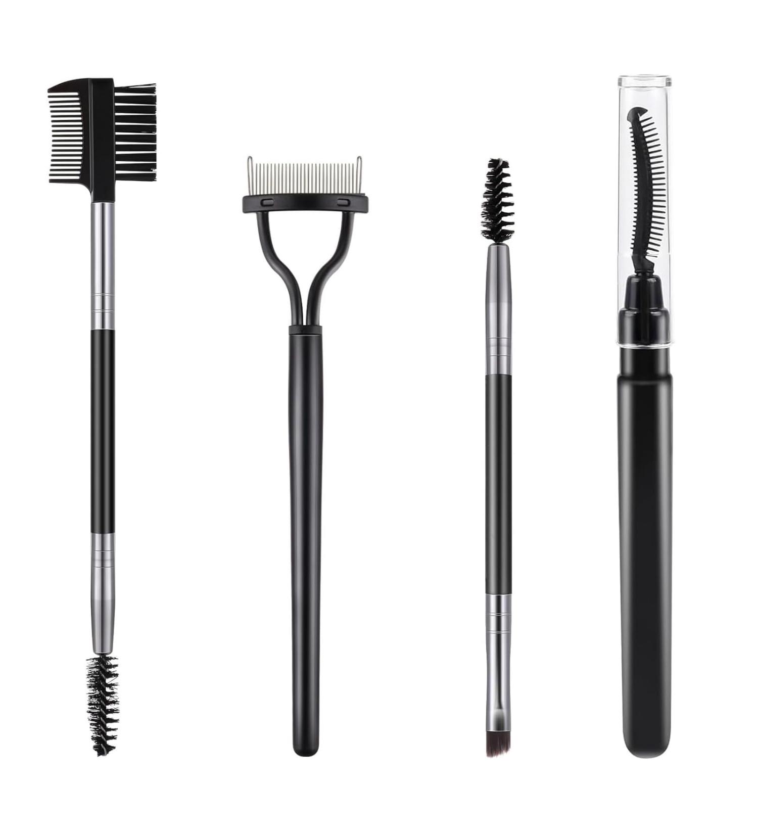 4 Piece Eyelash Set with Eyebrow Brush & Comb - Reusable Eyelash Separator for Perfect Eyebrows & Lashes | International Shipping - Buy Online on GoSupps.com