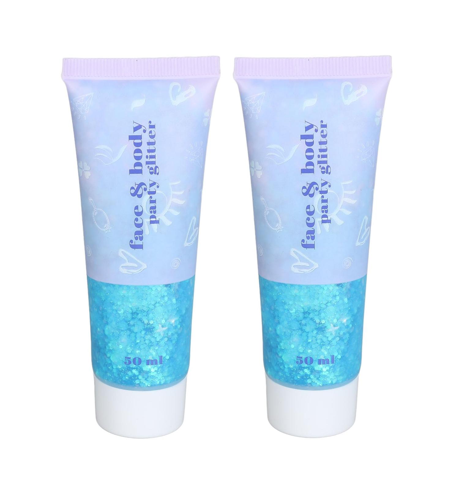 Body Glitter Gel - Versatile Face & Body Art for Festivals Parties & DIY Crafts | Vibrant Blue Color - Buy Online on GoSupps.com