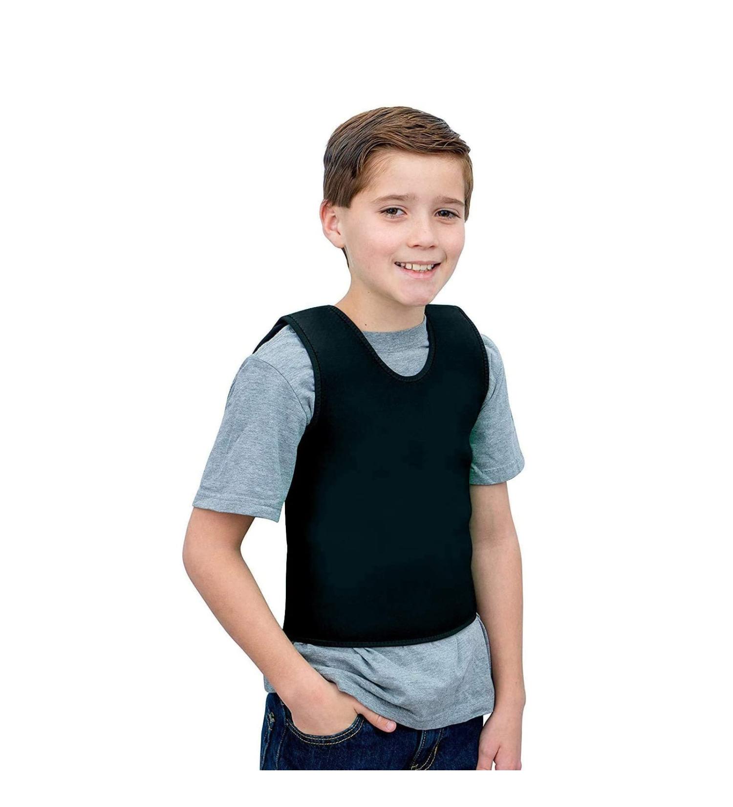 Sensory Compression Vest for Autism & Hyperactivity - Form-Fitting Breathable Design (Black Small) - Buy Online on GoSupps.com
