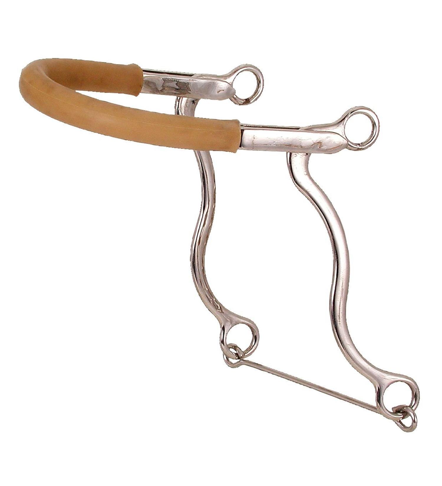 Tough 1 Kelly Silver Star Hackamore with rubber tube Pony Size