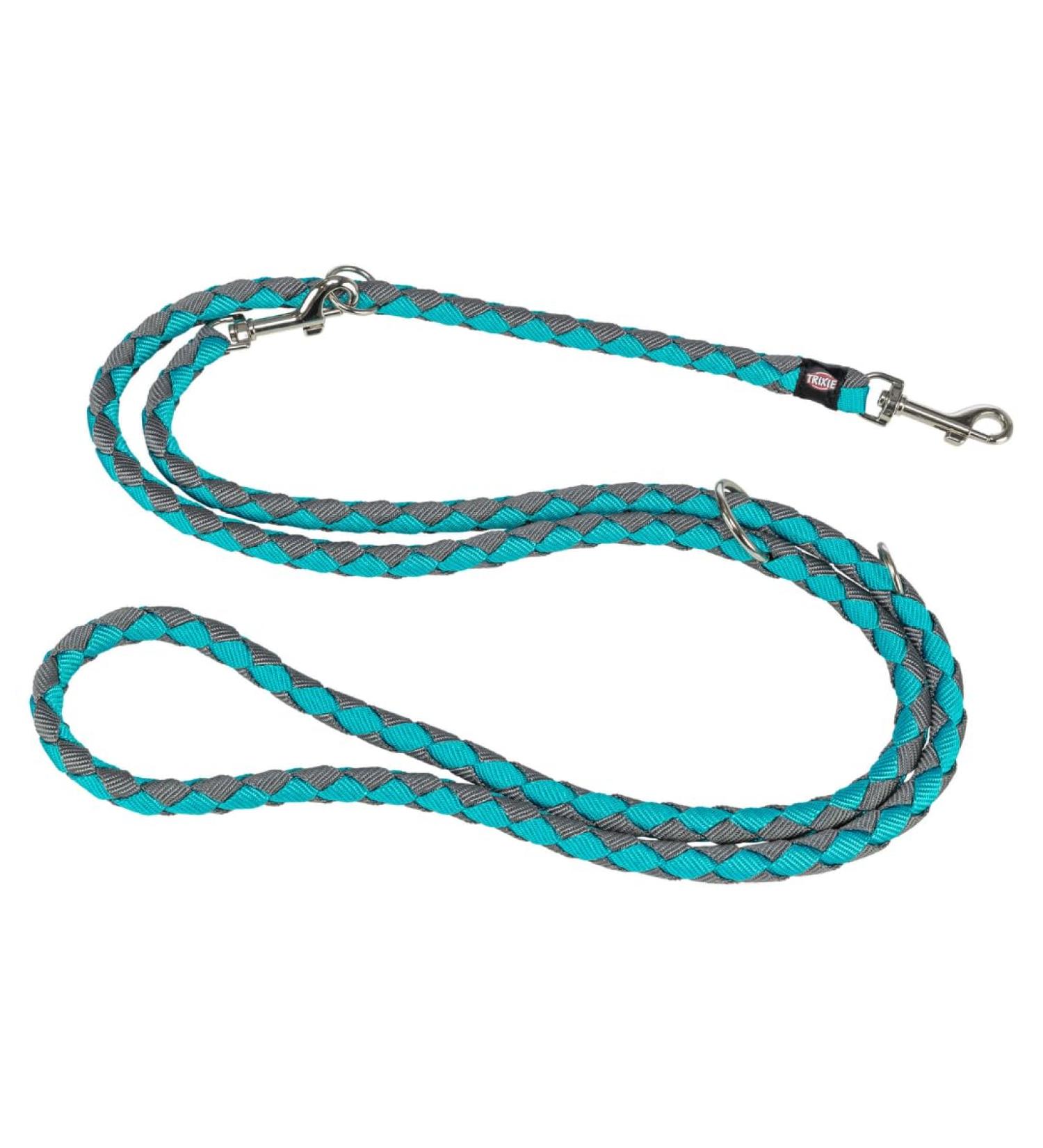 Trixie Dog Leash Cavo V-Line L-XL | 2m 18mm Adjustable Leash for Large Dogs | Ocean/Graphite | Perfect for Outdoor Activities - Buy Online on GoSupps.com