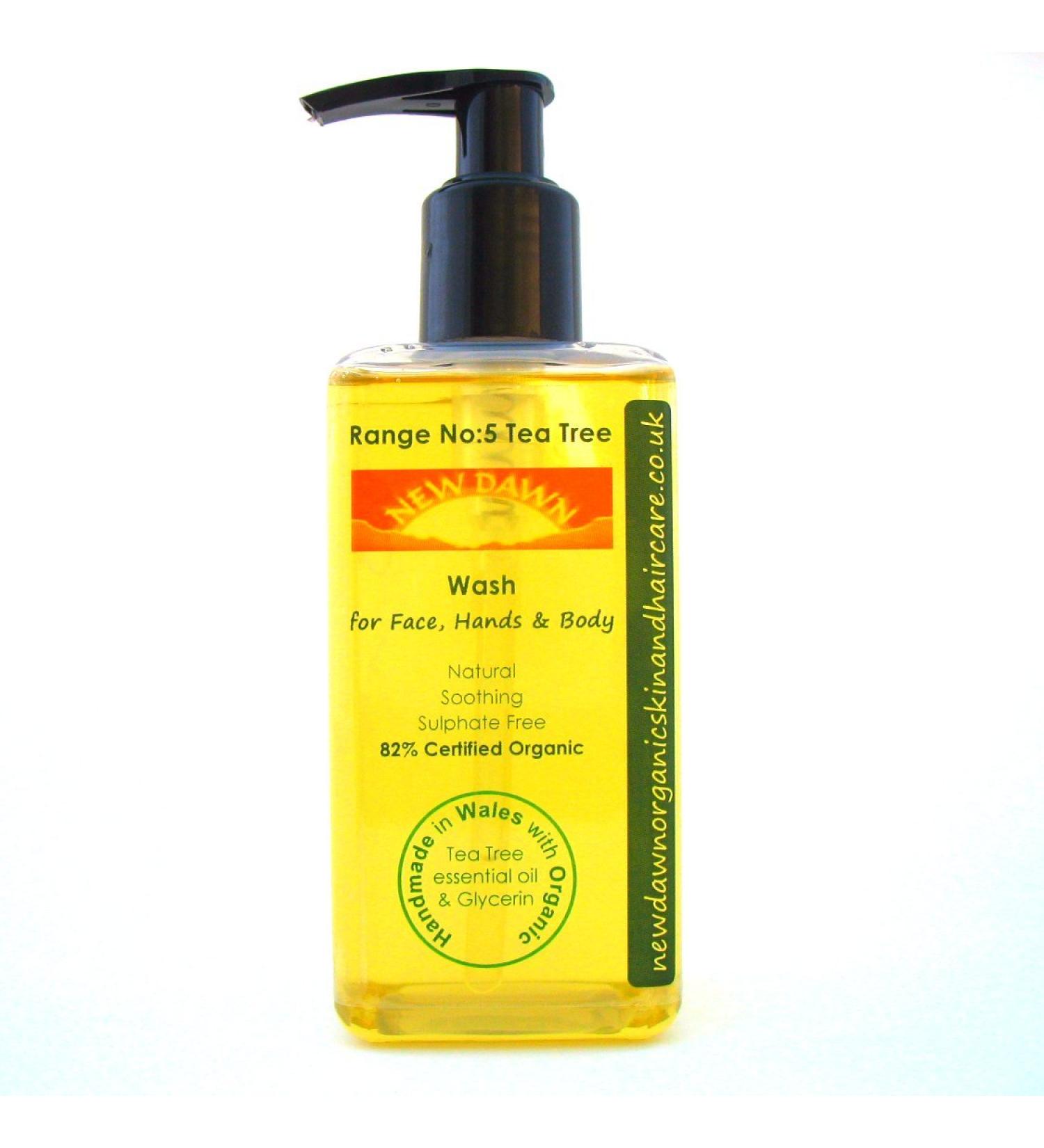 Tea Tree Wash Hand & Body Wash Shower Gel Liquid Soap Handmade. Vegan. Natural Skin Care (Tea Tree Wash 250 ml) Tea Tree 250 ml