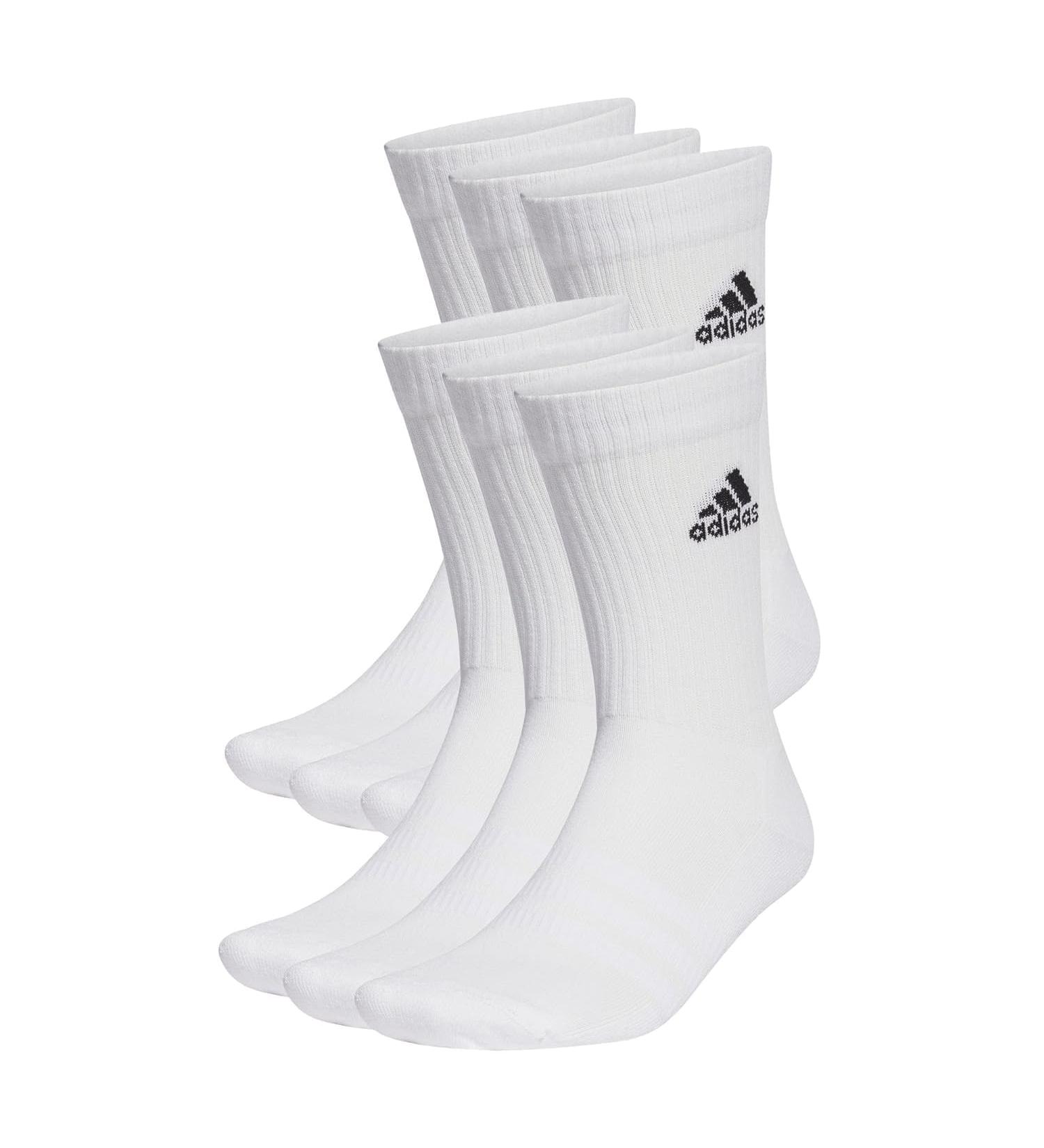 Buy adidas Unisex Cushioned Sportswear Crew Socks - 6 Pairs (White/Black) | Best International Shipping - Buy Online on GoSupps.com
