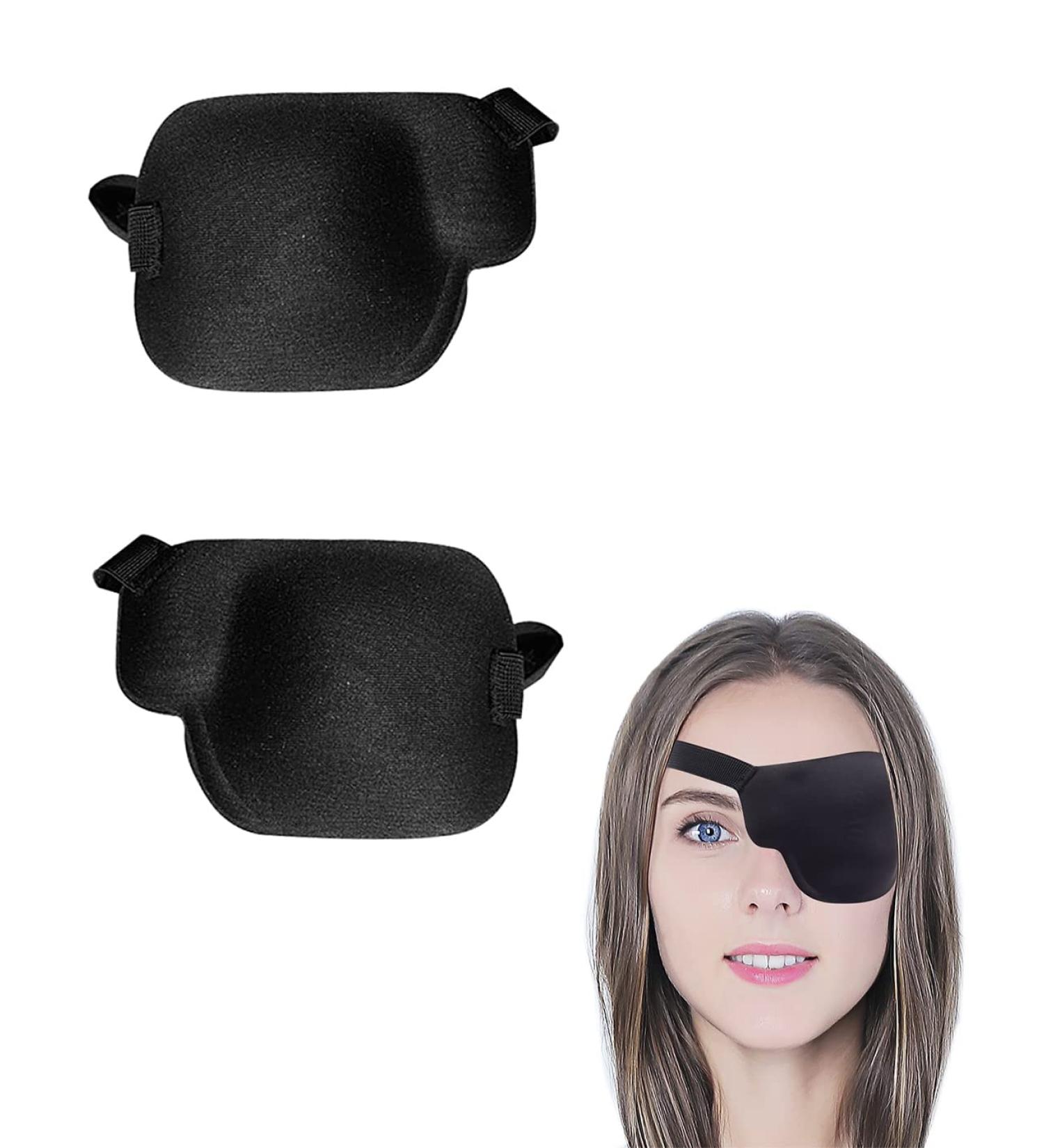 2 Pack Three-Dimensional Adjustable Eye Patch for Adults - Comfortable Left & Right Eye Masks - Buy Online on GoSupps.com