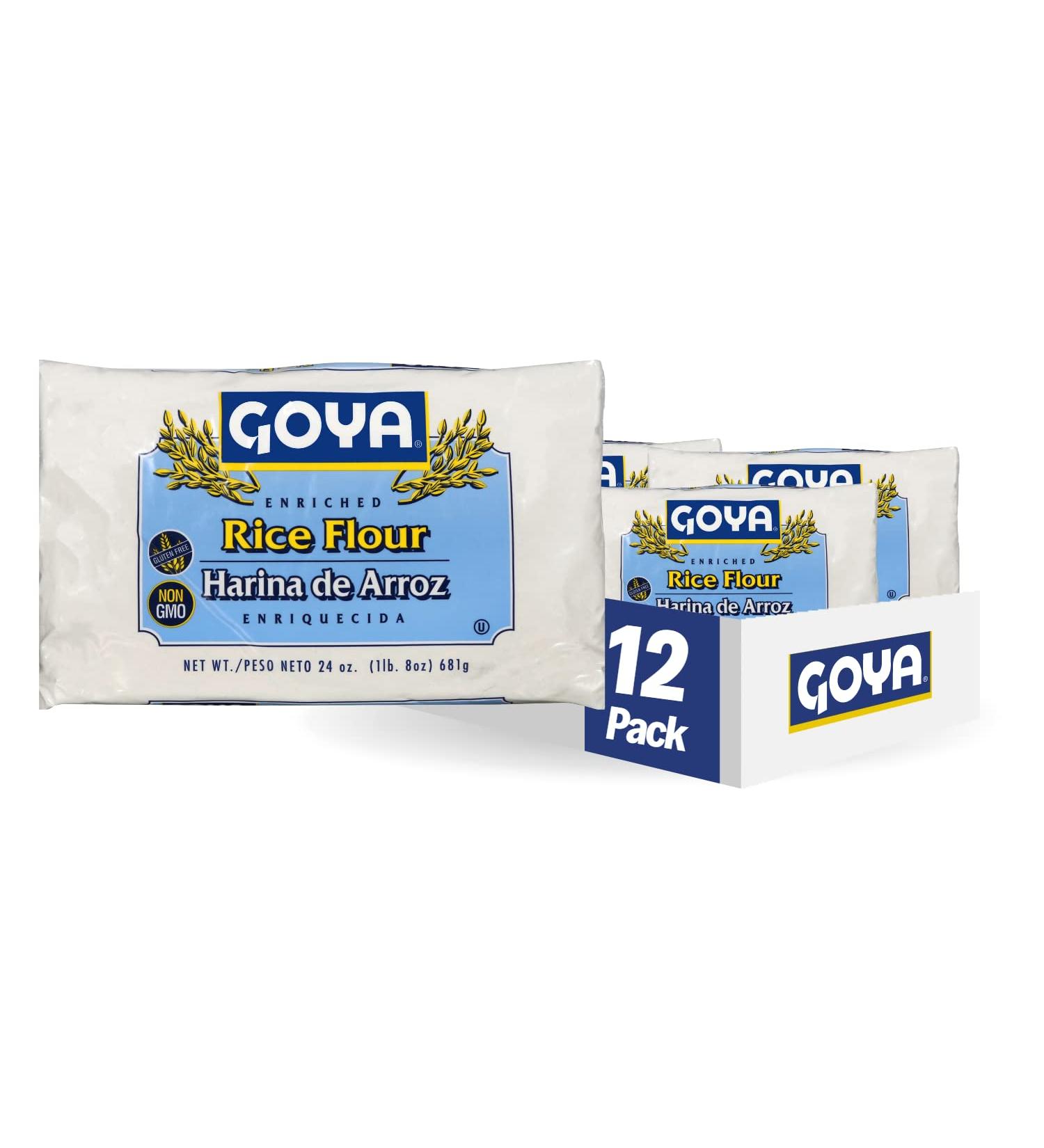 Goya Foods Enriched Rice Flour 24 oz (Pack of 12) - Gluten-Free & Versatile - Buy Online on GoSupps.com
