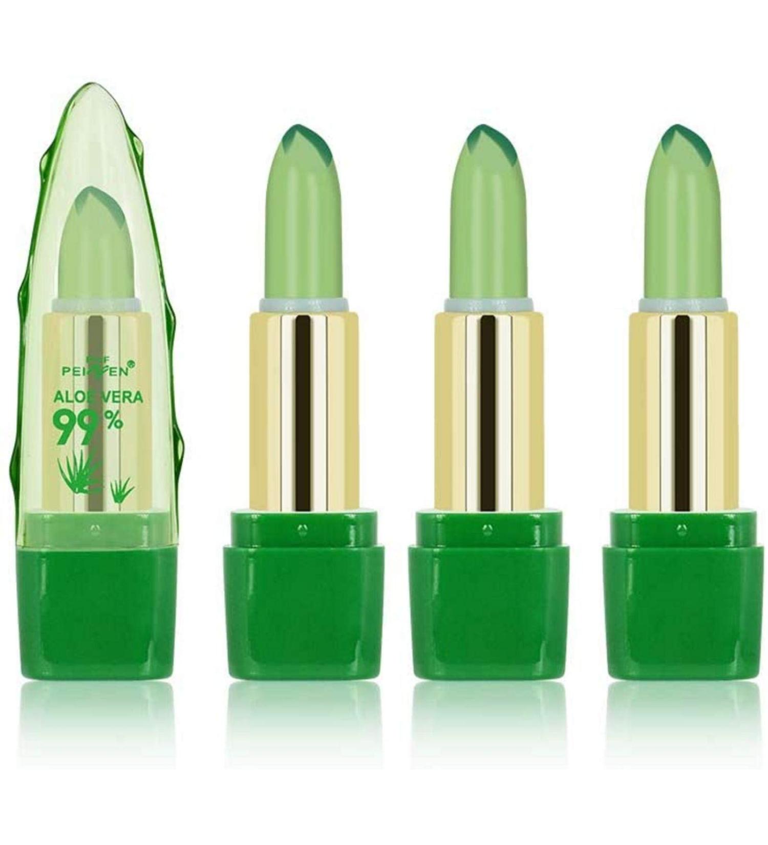 Aloe Vera Lipstick Magical Color Change Balm | Natural Plant Moisturizing Lip Care | 1/3 Pieces for Soft Hydrated Lips - Buy Online on GoSupps.com