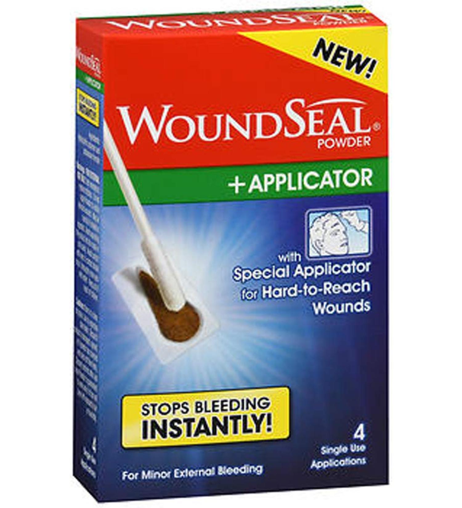 WoundSeal Powder and Applicator (4 single use applications) 4 Count (Pack of 1)