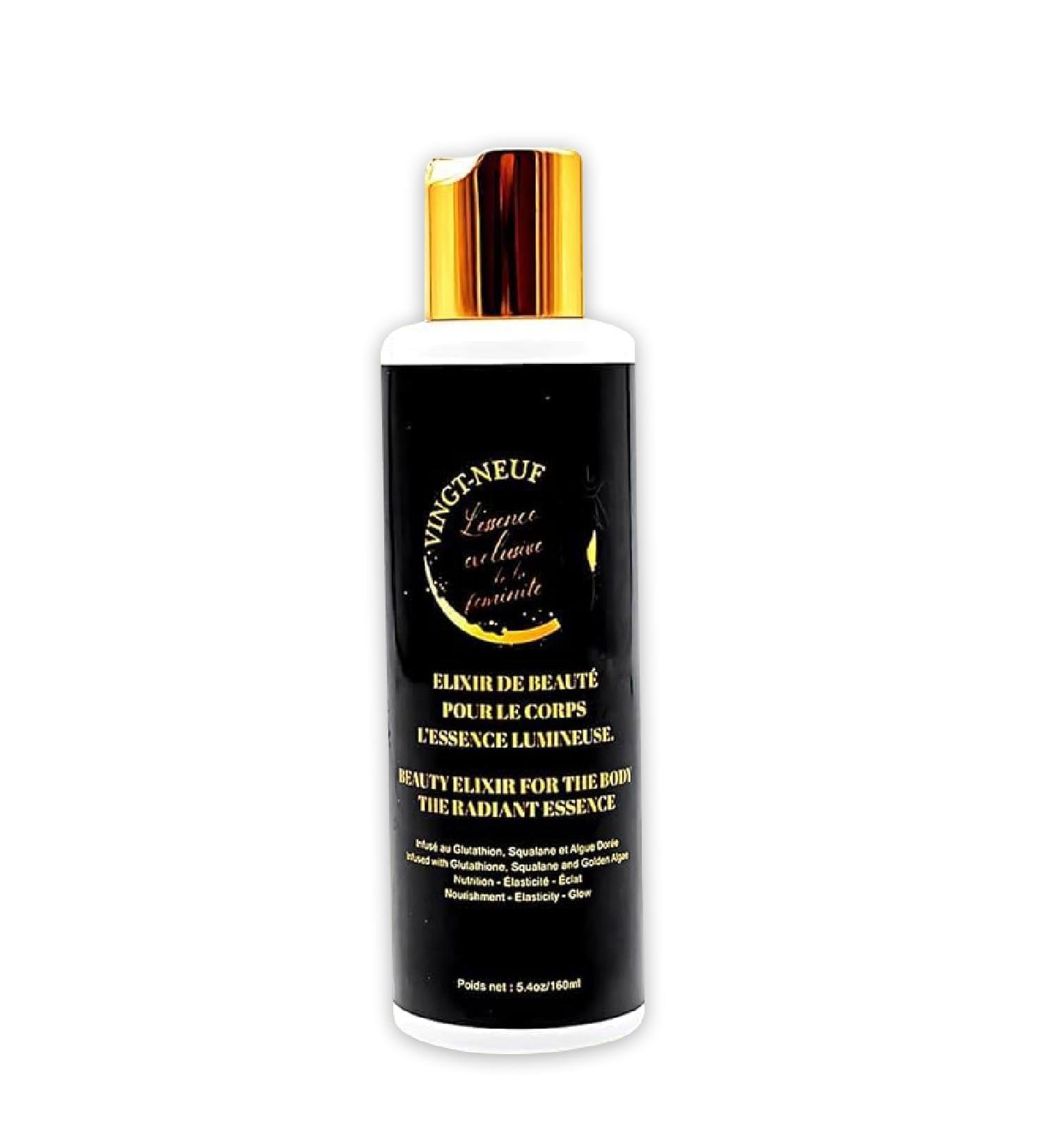 VINGT-NEUF Beauty Elixir Nourishing Body Oil After Shower | Jojoba & Argan Oil | Dry Body Oil for Deep Hydration | Radiant Glow & Smooth Skin | Lightweight Non-greasy With Glutathione (160ml) - Buy Online on GoSupps.com
