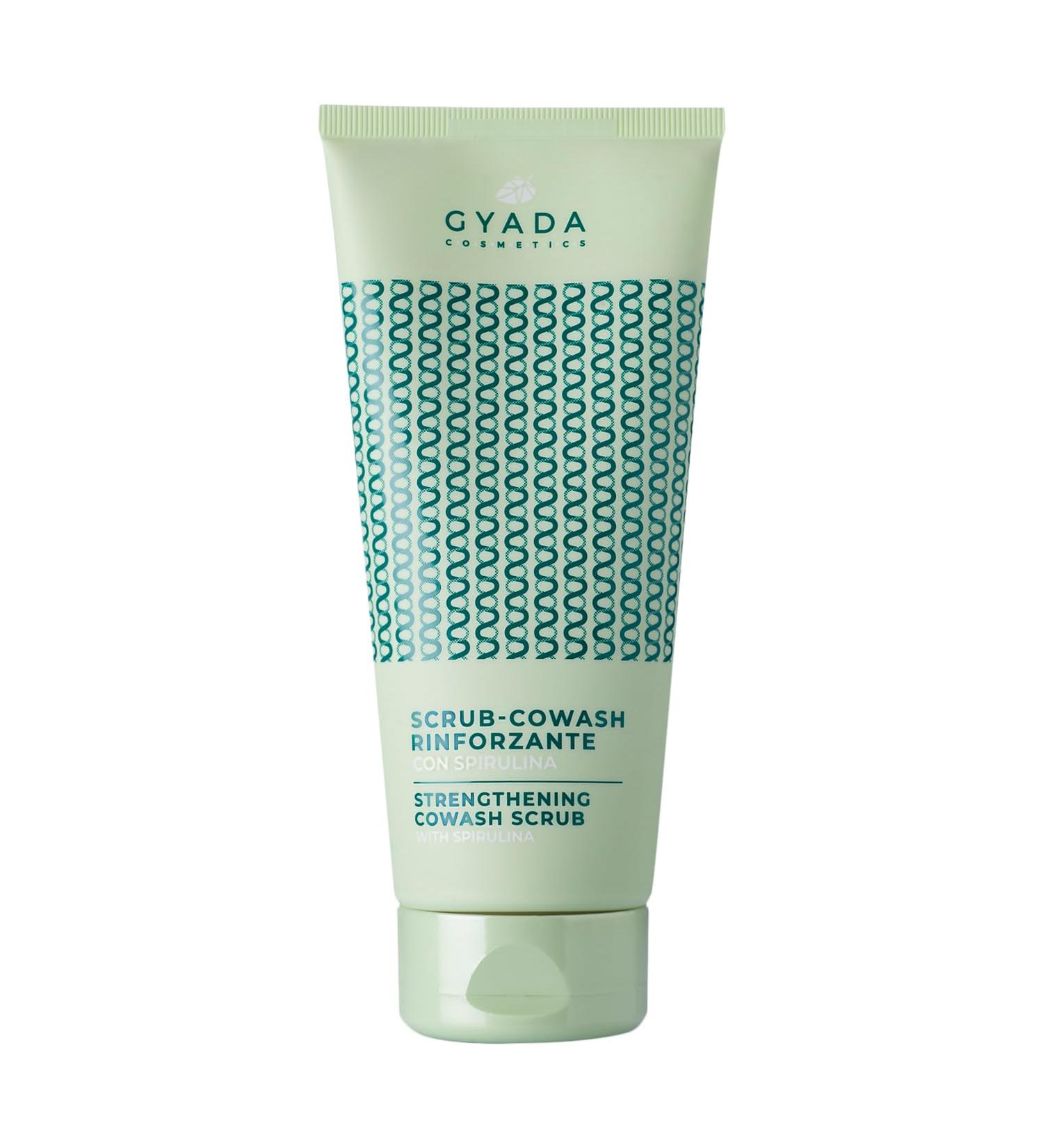 Strengthening CoWash Scrub with Spirulina | Cleansing & Exfoliating | Plant Microgranules of Hazelnuts & Almonds | Gentle Wash with Oat & Ginseng | 200ml - International Shipping - Buy Online on GoSupps.com