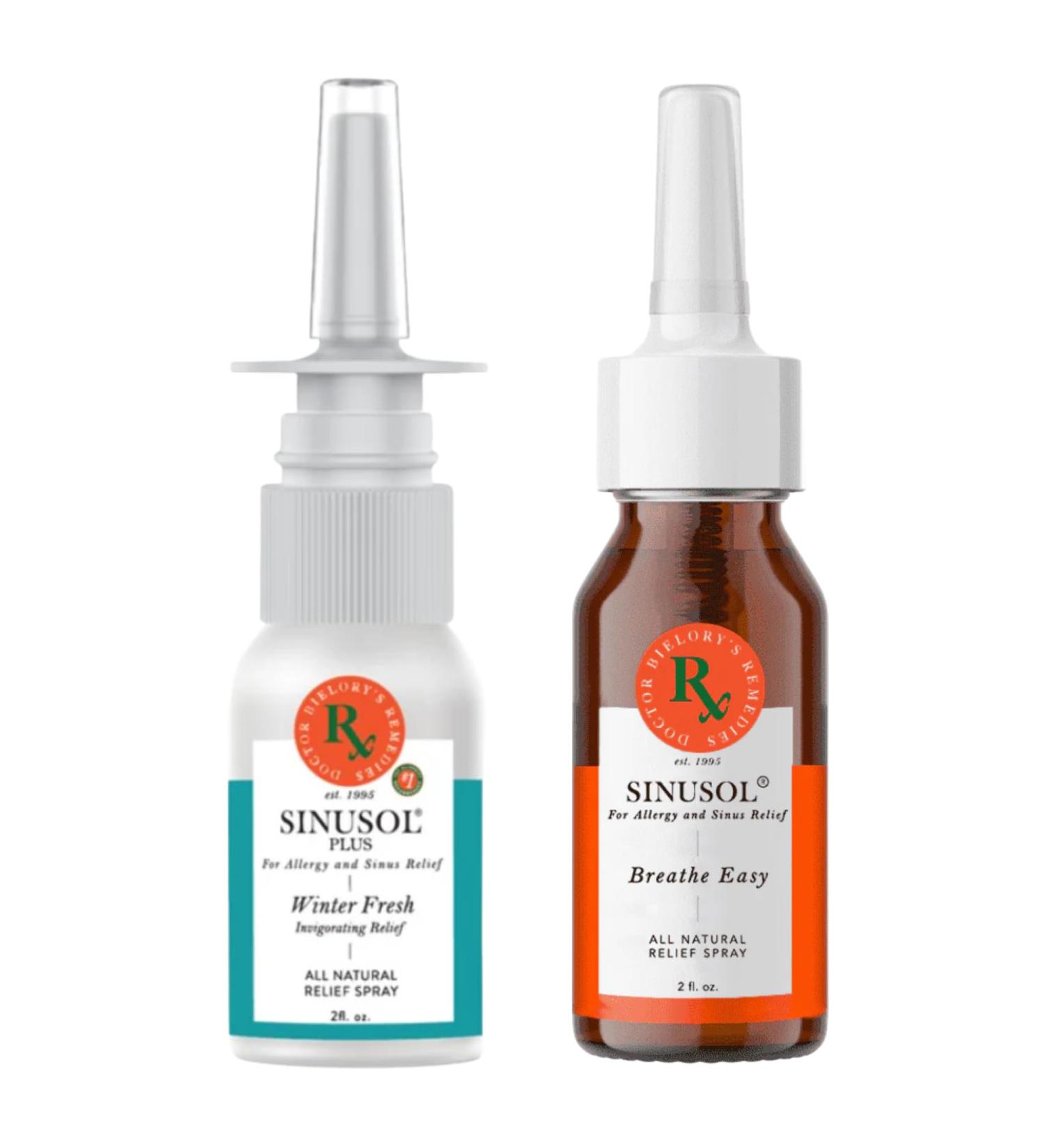 Sinusol DRBRX Complete Nasal Relief Bundle 2 oz Breathe Easy + 1 oz Allergy + Cold Remedy | Medication & Steroid Free Pure Essential Oils for Fast Congestion Sinus & Allergy Relief - Buy Online on GoSupps.com