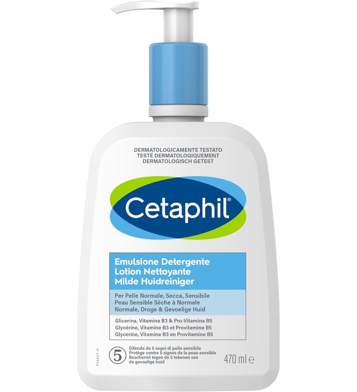 Cetaphil lotion nettoyante 470ml lotion nettoyante visage et corps peaux sensibles s ches normales Niacinamide Panth nol et de la Gyc rine hydratante sans savon - Buy Online on GoSupps.com