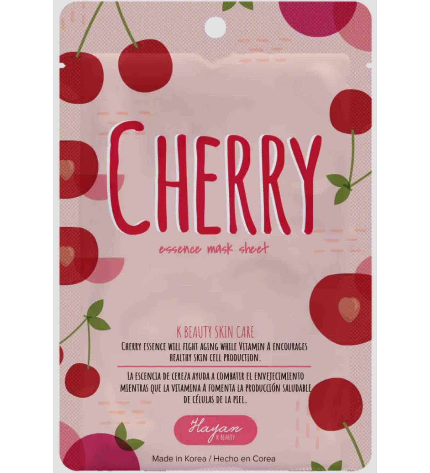 Shop Hayan K-Beauty Cherry Facial Sheet Mask - Brightening Hydrating Anti-Aging Tencel Face Mask for Dark Spots & Pigmentation | International Shipping - Buy Online on GoSupps.com