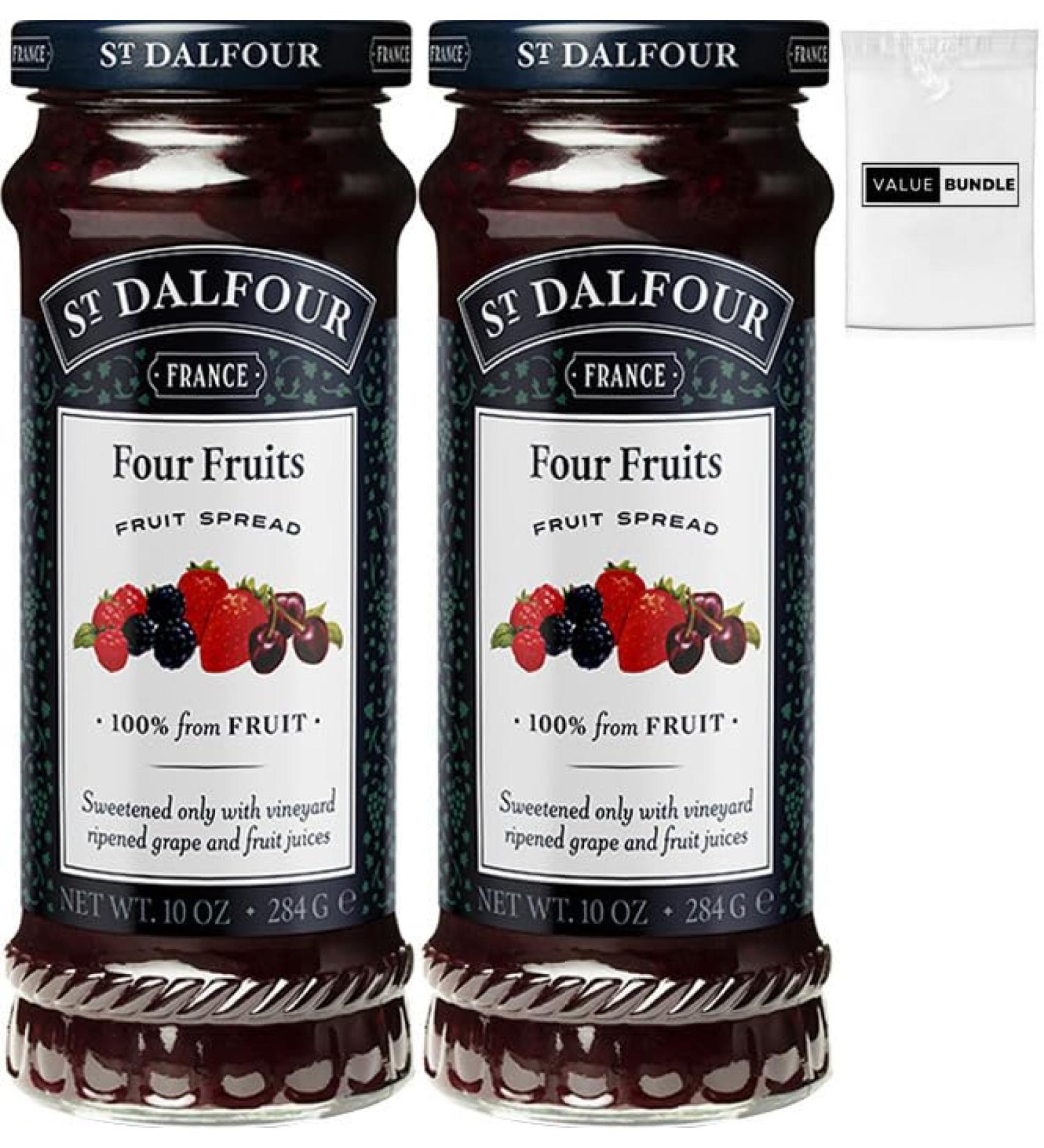 Value Bundle: St Dalfour Jam - Full Size - Marmalade - Confiture - Preserves - Fruit Spread - Custom Value Bundle Branded Package (Four Fruits) - Buy Online on GoSupps.com