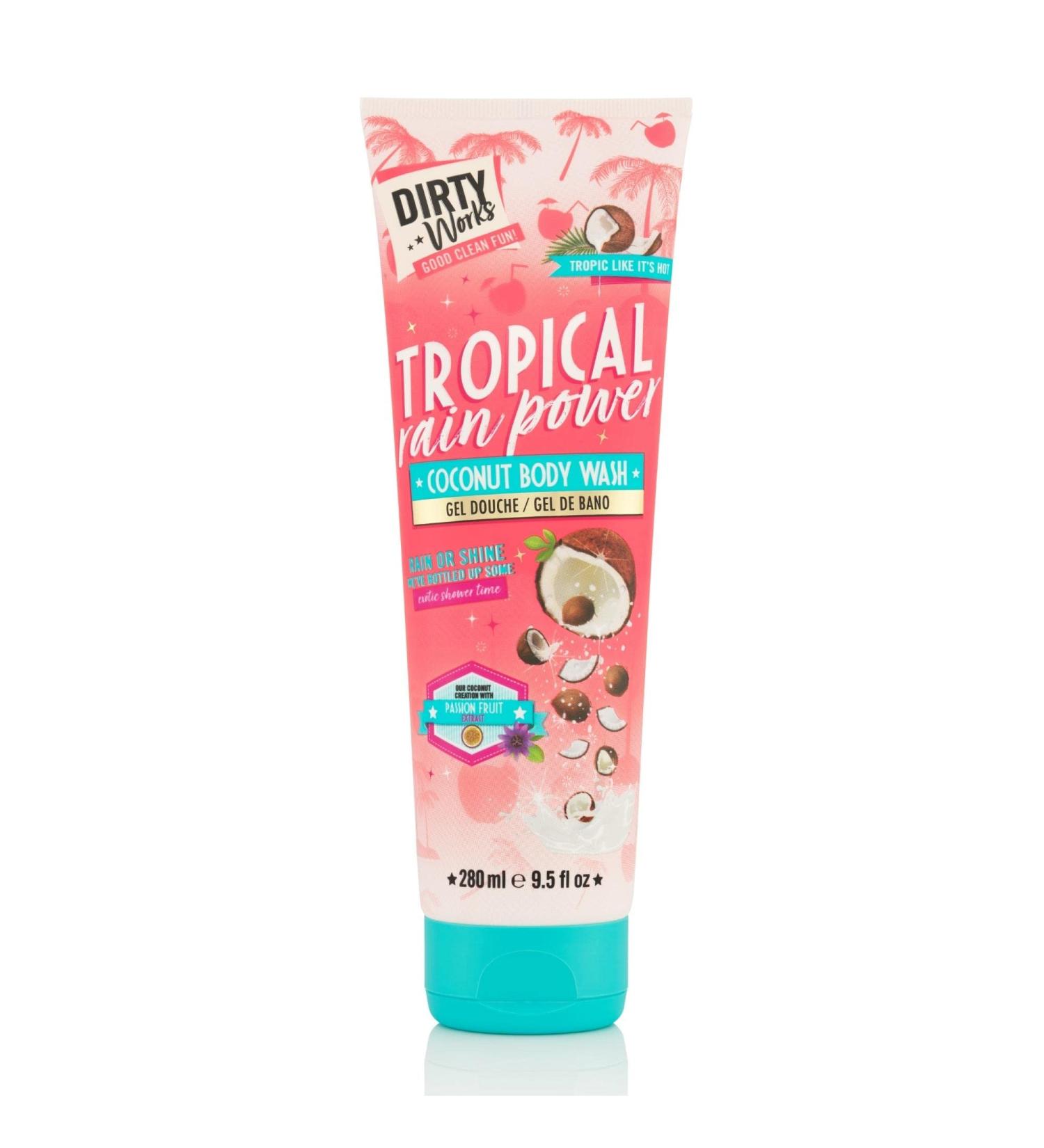 Dirty Works Tropic Like it's Hot Tropical Rain Power Coconut Body Wash 280ml 280 ml (Pack of 1) - Buy Online on GoSupps.com