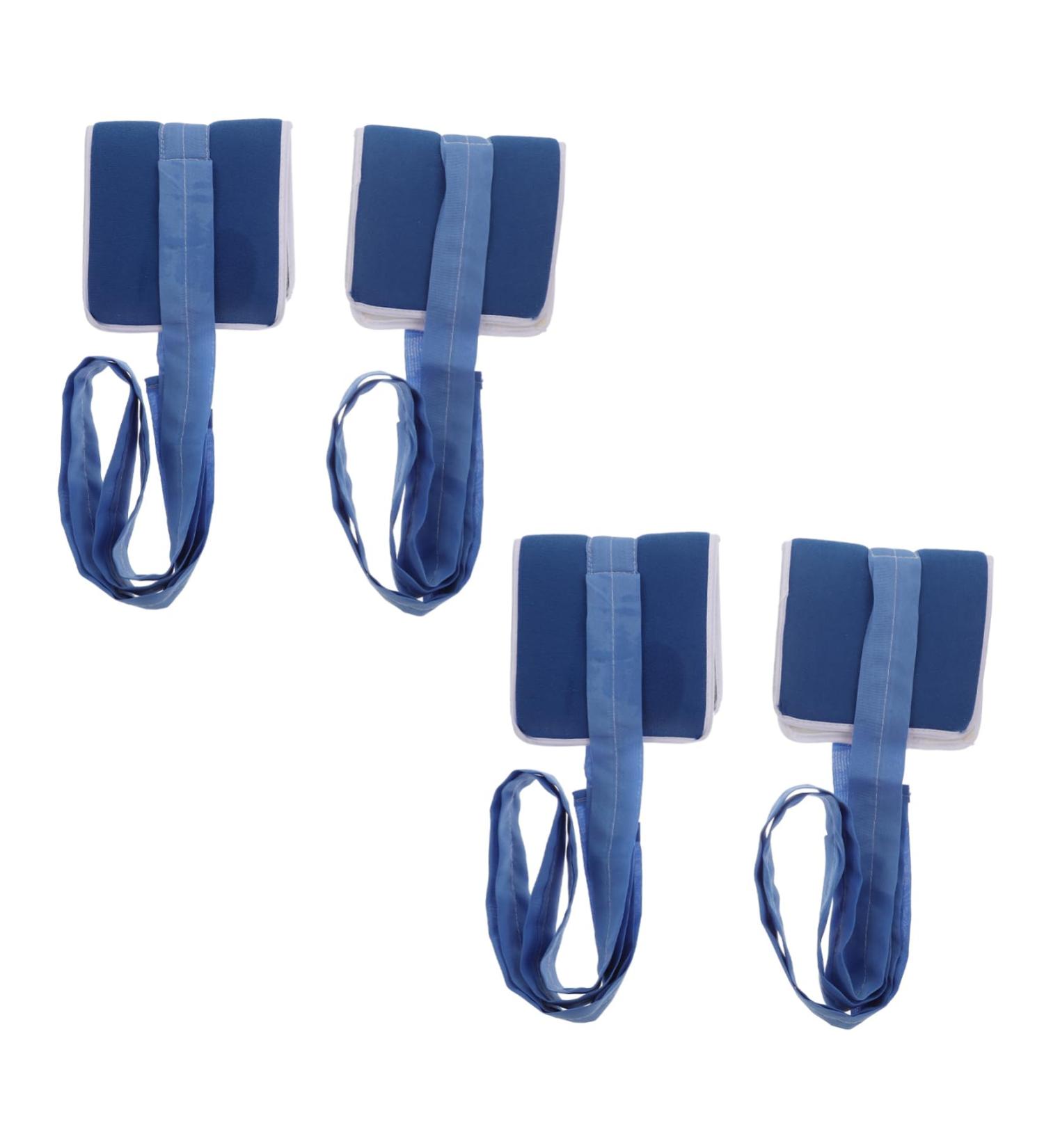 FRCOLOR 4pcs Anti-Pulling Hospital Limb Straps - Wrist & Ankle Braces for Patients | Mesh Cloth Medical Wristbands in Blue (26x4x2cm - Buy Online on GoSupps.com