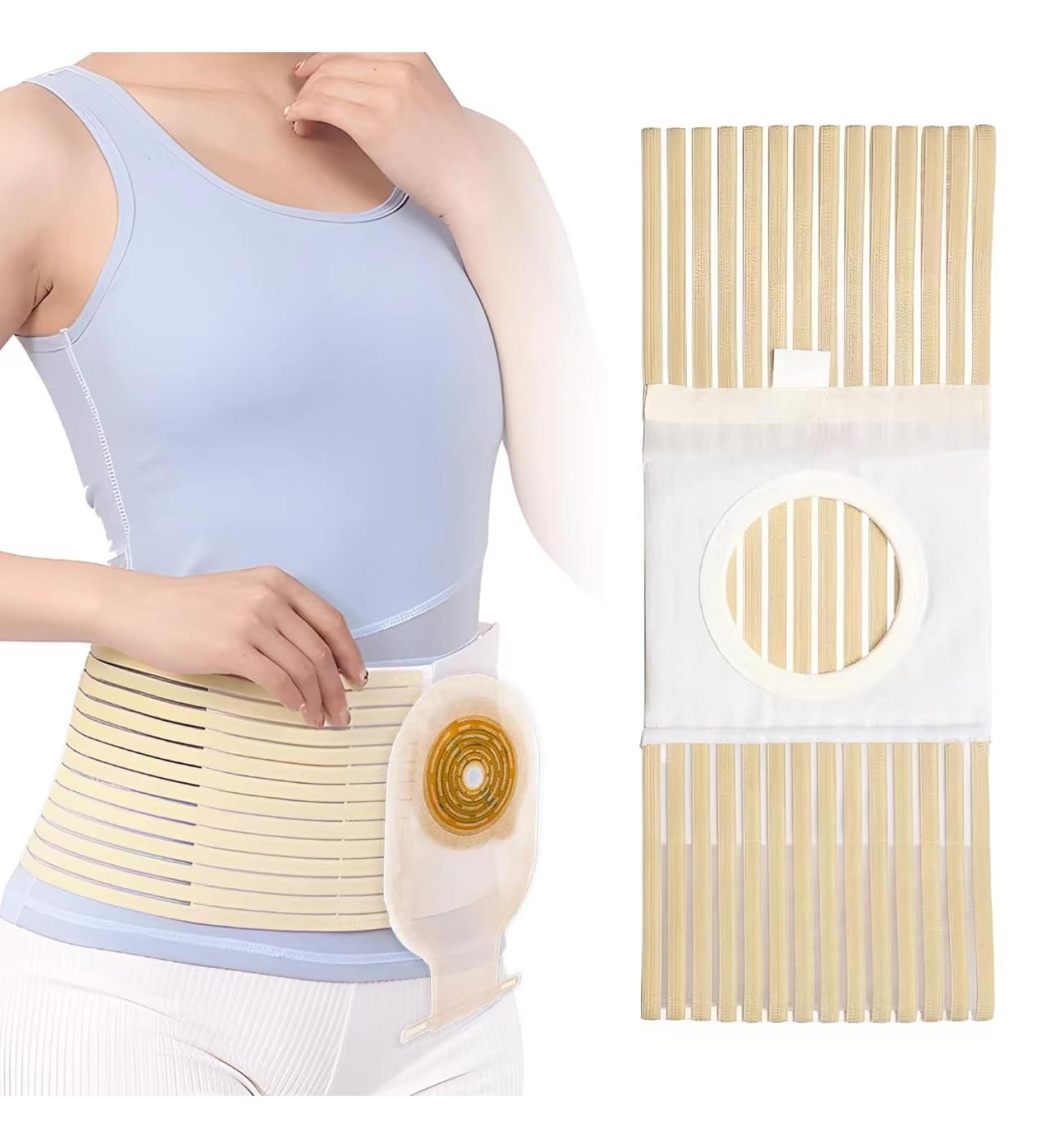 Buy FRUSH Medium Abdominal Ostomy Belt - Elastic Breathable Belly Band for Post-Operative Care & Hernia Relief | Unisex Stoma Protector - Buy Online on GoSupps.com