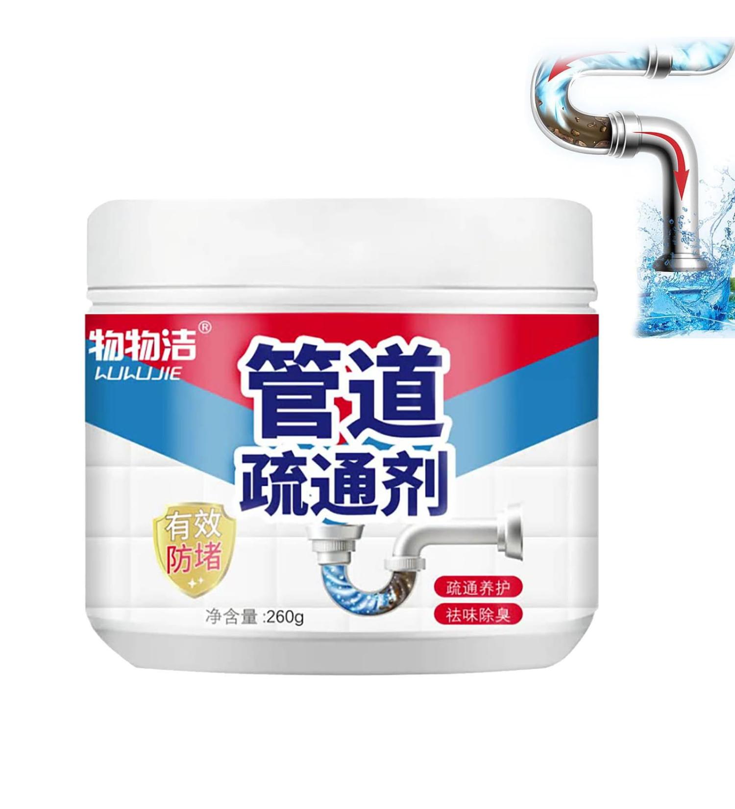 Pipe Dredging Agent 260g Sewer Dredging Agent Sink Dredging Agent Powerful Sink and Drain Cleaner Multifunction Powerful Pipe Dredging Agent Powder for Kitchen Sewer Toilet Clogging Cleaner (1) - Buy Online on GoSupps.com