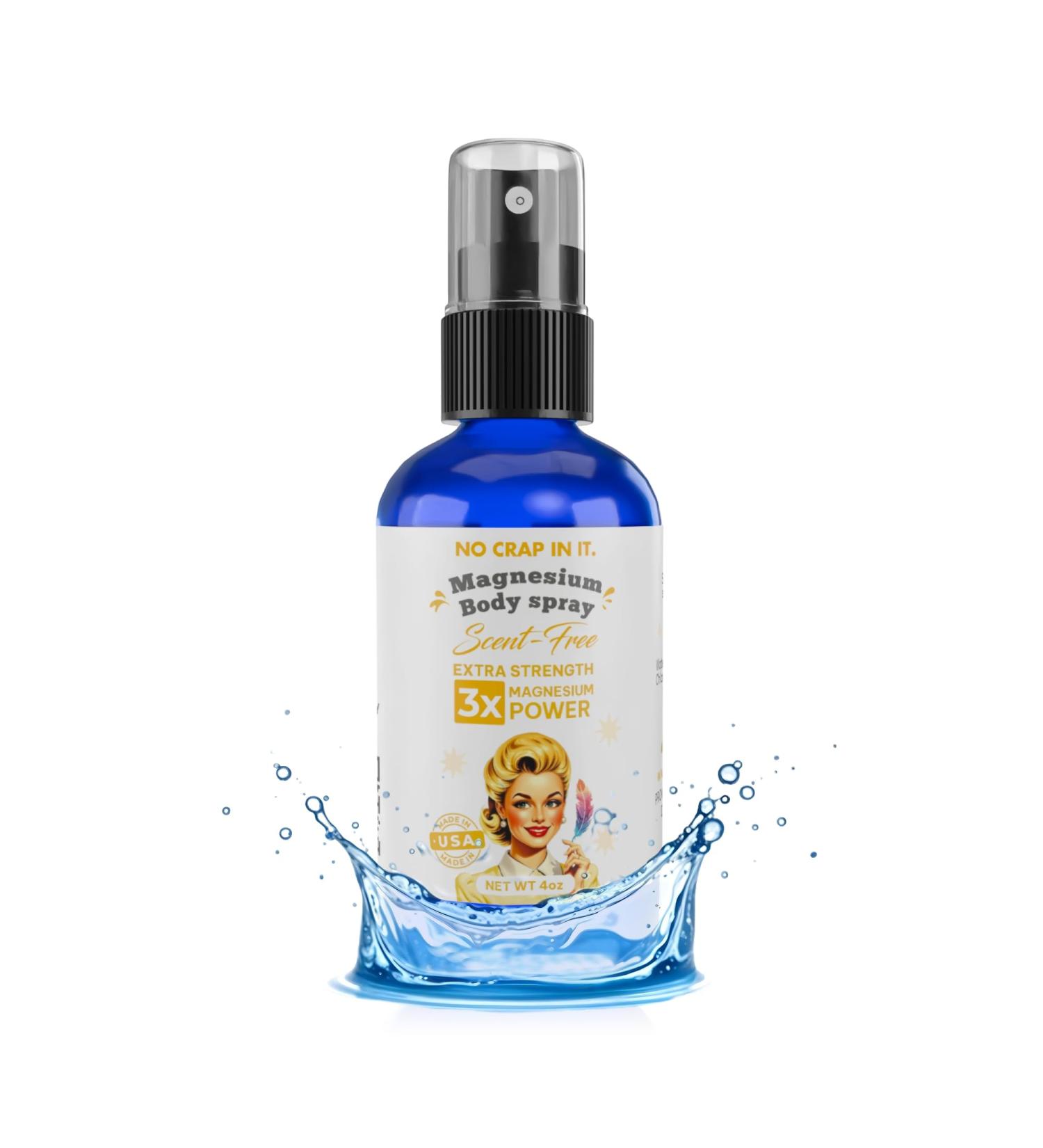 No Crap In It Magnesium Spray Triple Action!- Your Way to Wellness | Immediate Relief with Our Unique Magnesium Glycinate Citrate Chloride Blend Spray (Scent Free) - Buy Online on GoSupps.com