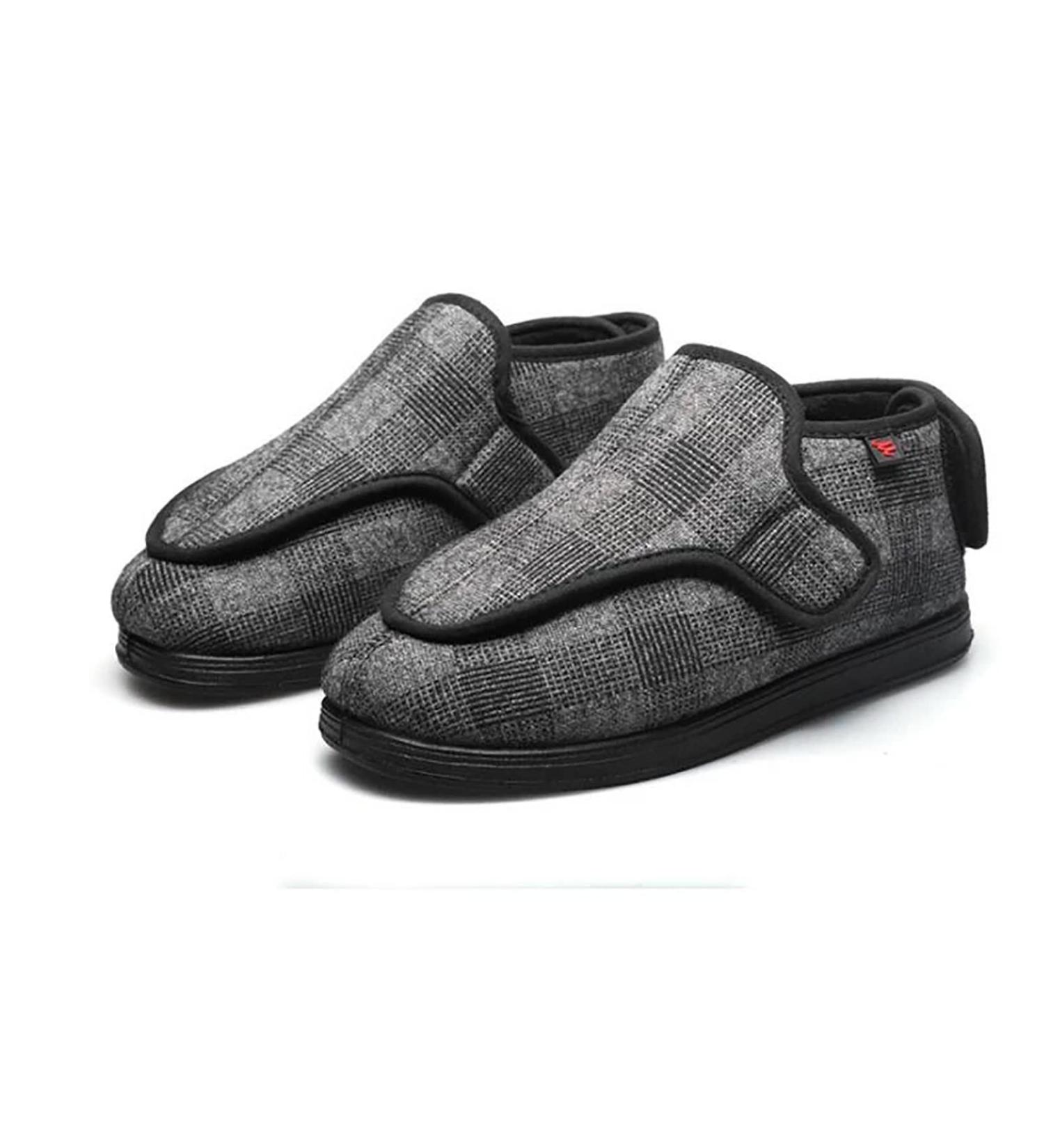 Shop Diabetic Edema Shoes for Men - Adjustable Plantar Fasciitis Slippers Breathable & Lightweight - Size 7.5 Gris - Buy Online on GoSupps.com