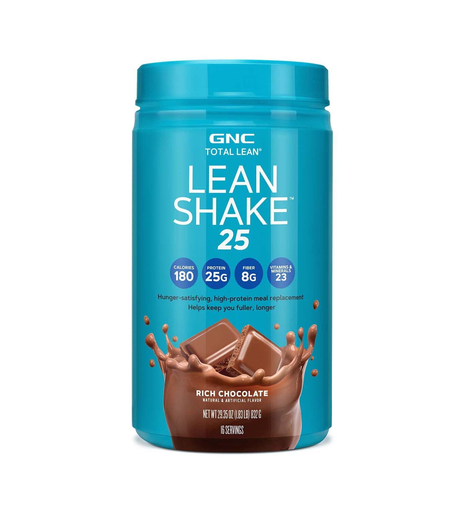 GNC Total Lean Lean Shake 25 Protein Powder - Rich Chocolate | 16 Servings - Buy Online on GoSupps.com