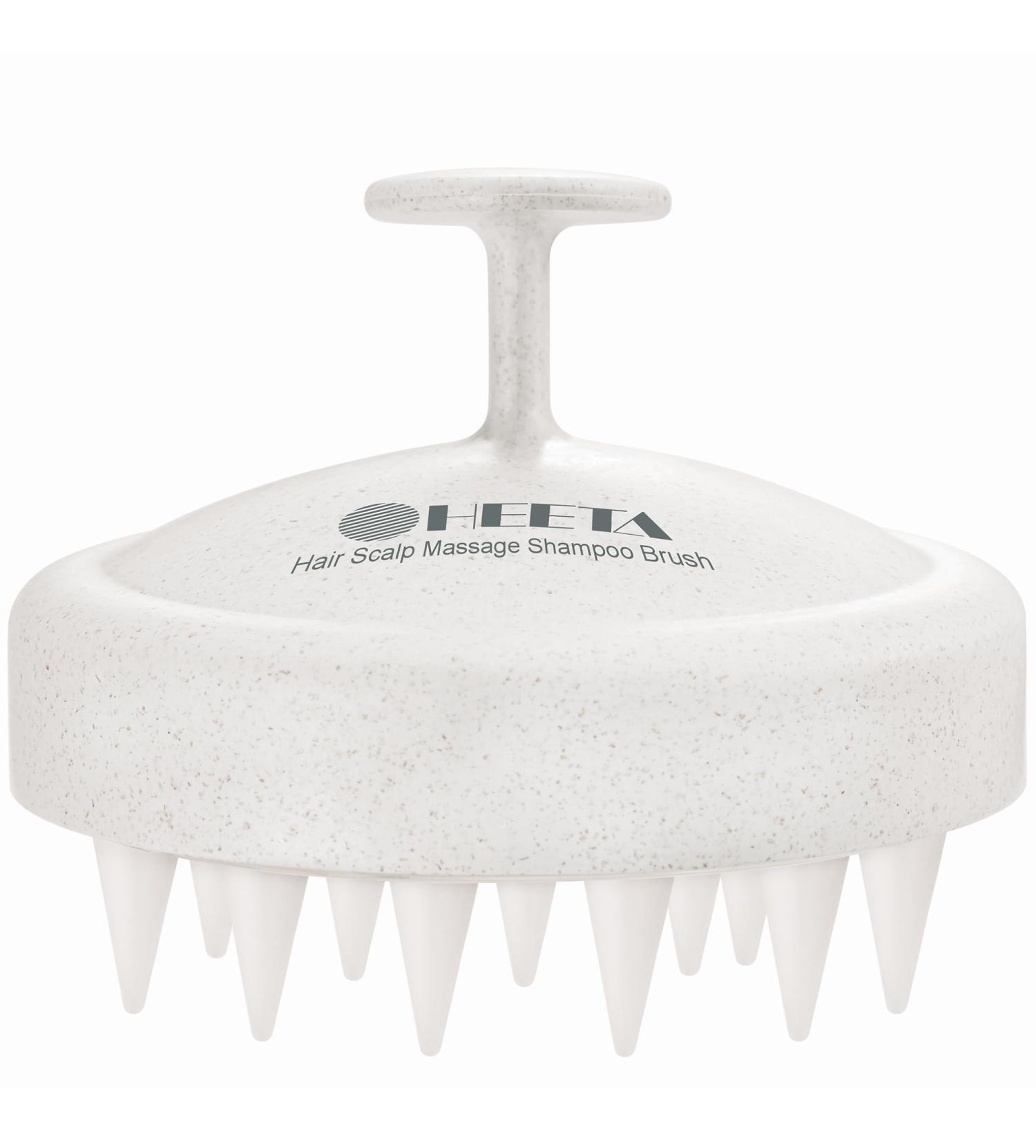 Heeta Scalp Massage Brush - Soft Silicone Shampoo Brush for Dandruff Relief & Itchy Scalp | Ideal for Men Children & Pets - Beige 07 - Buy Online on GoSupps.com