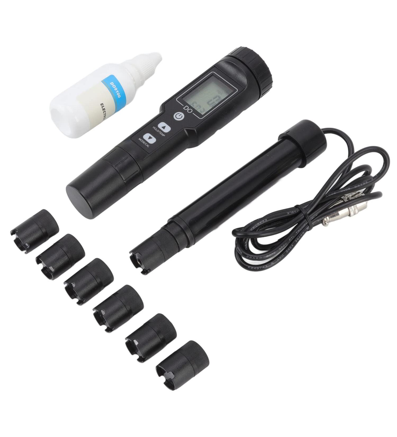 Accurate Dissolved Oxygen Measurement Device | Removable Probe Test Kit with Temperature Compensation & Backlight for Pond Care - Buy Online on GoSupps.com
