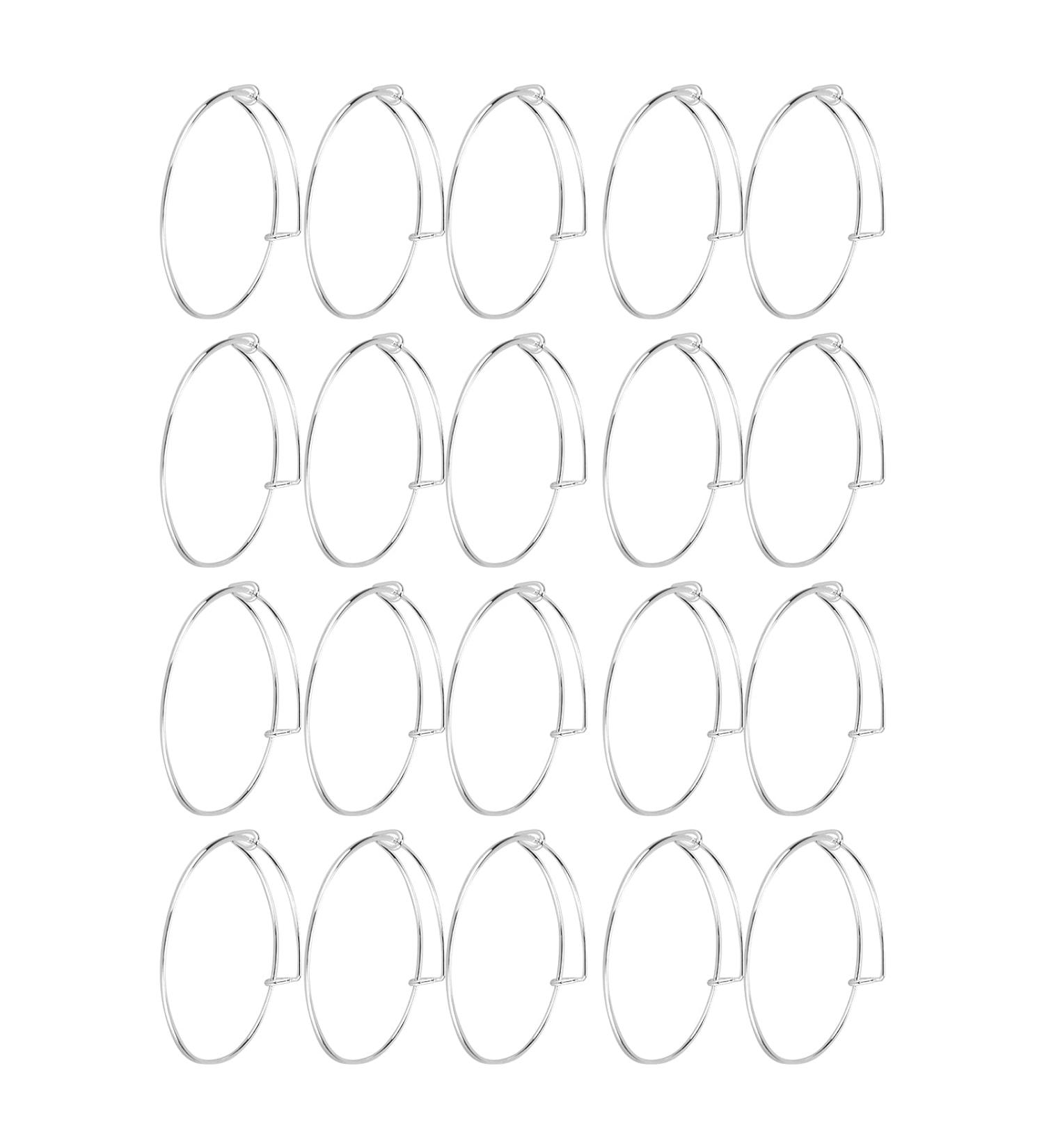 Stainless Steel Adjustable Bangle Rust Resistance Adjustable DIY Bracelet DIY Handmade Bangle 20PCS for Friends for Party - Buy Online on GoSupps.com