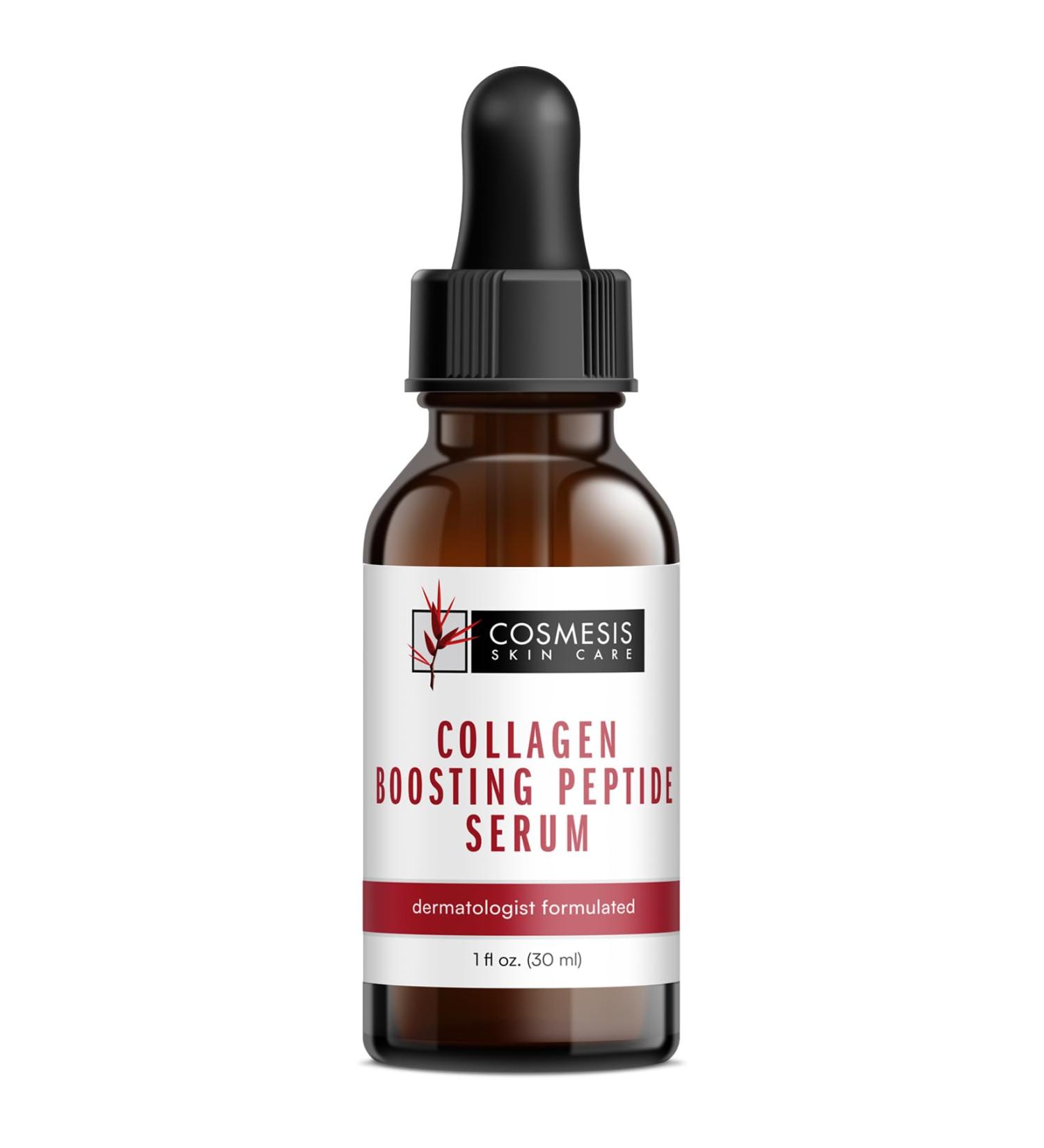 Collagen Boosting Peptide Serum - Synthesizes All Major Collagen Types Improves Firmness Smoothness & Reduces Wrinkles - 1 oz. Cosmesis - Buy Online on GoSupps.com