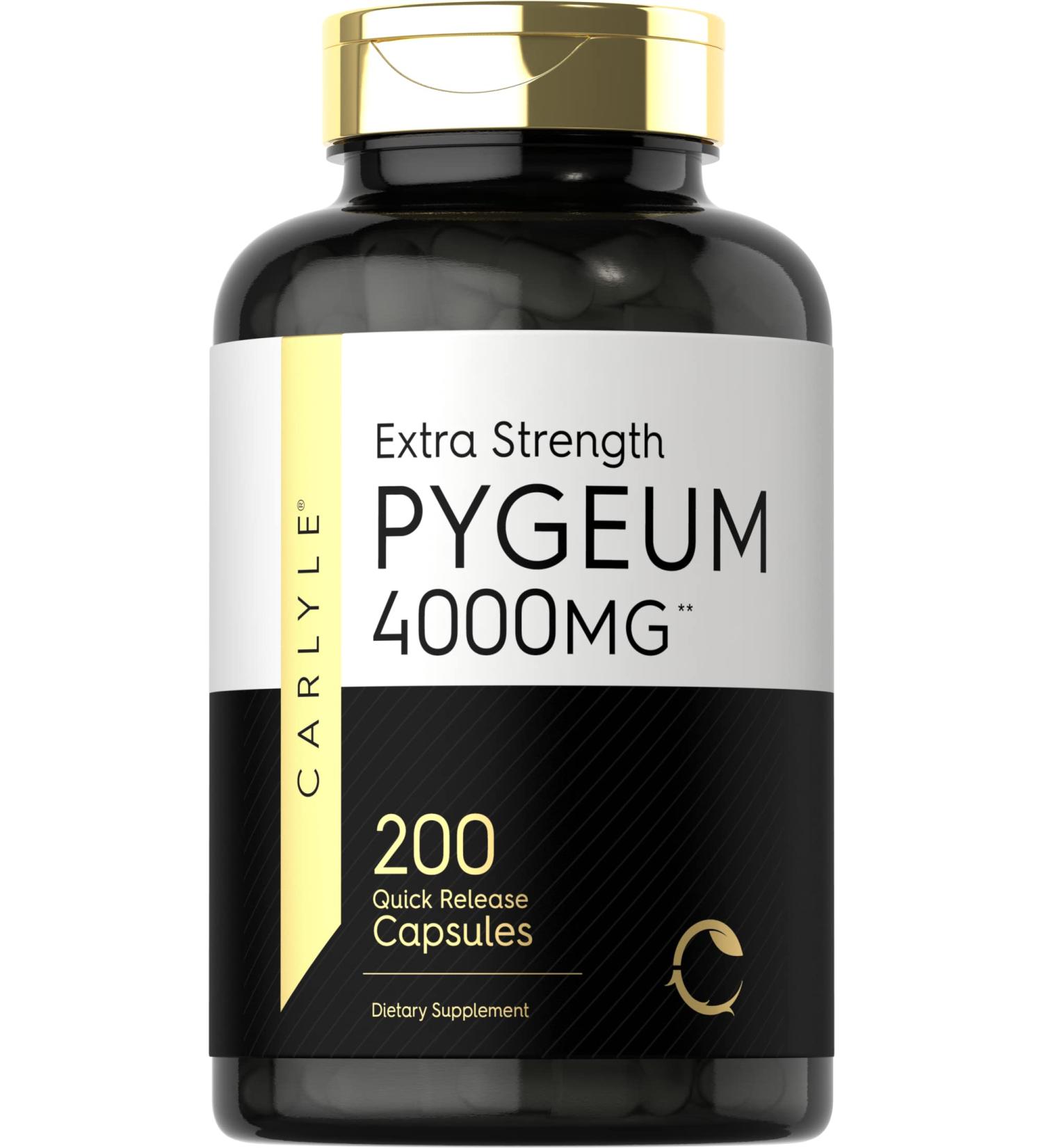 Buy Carlyle Extra Strength Pygeum 4000 MG - 200 Capsules | Premium Herbal Supplement - Buy Online on GoSupps.com