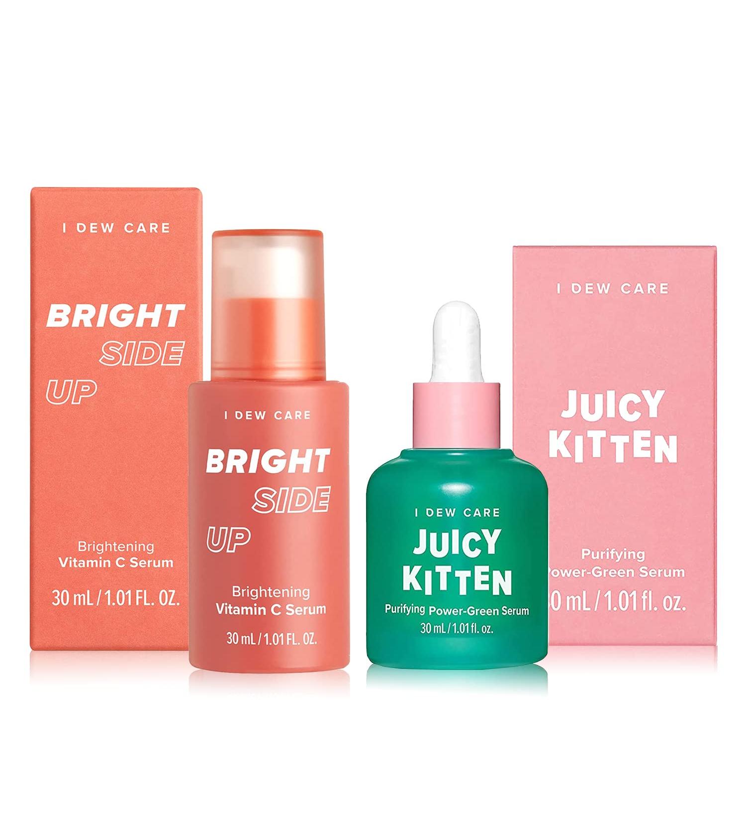 I DEW CARE Bright Side Up Brightening & Hydrating Vitamin C Serum with Niacinamide + Juicy Kitten Bundle - Buy Online on GoSupps.com