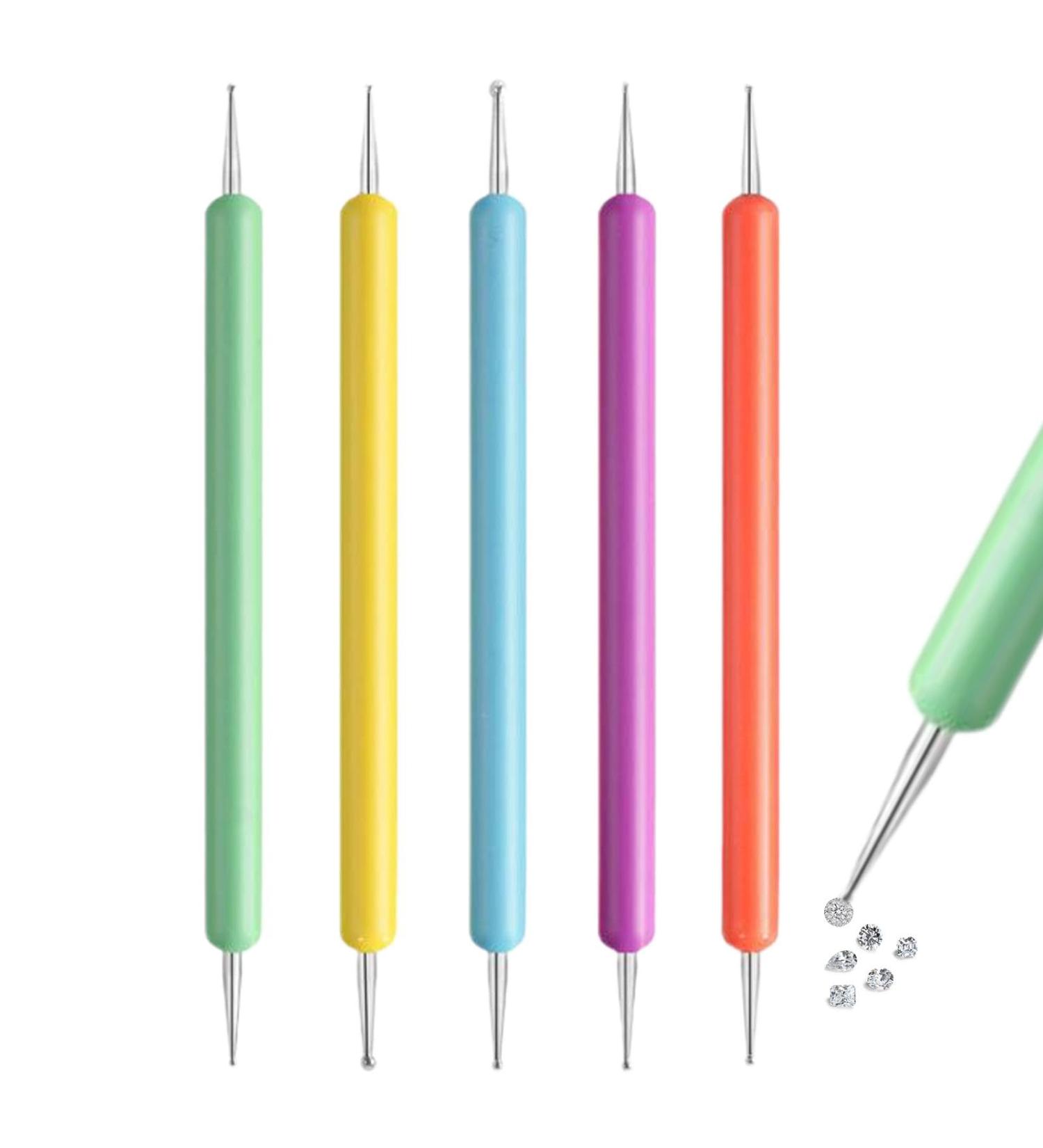Huyath Nail Dotting Tools - Double-Ended Ball Tip Clay Tools | Dot Paint Pens Design Tools Dotting Tools for Home Salon Tip Dot Paint Manicure Kit - Buy Online on GoSupps.com