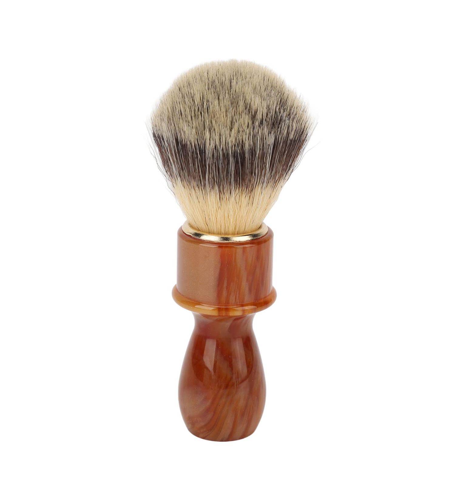 Premium Men's Shaving Brush - Ergonomic Resin Grip for Salon & Home Use | Soft Hair Razor Brush for Facial Care - Buy Online on GoSupps.com