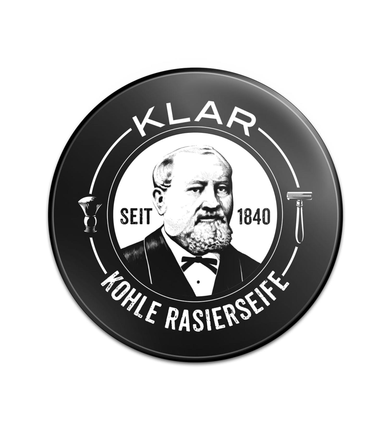 Clear soaps Klar Seifen 11134 Shaving soap with activated carbon 110 g palm oilfree odorless without fragrances for sensitive oily and acneprone skin - Buy Online on GoSupps.com