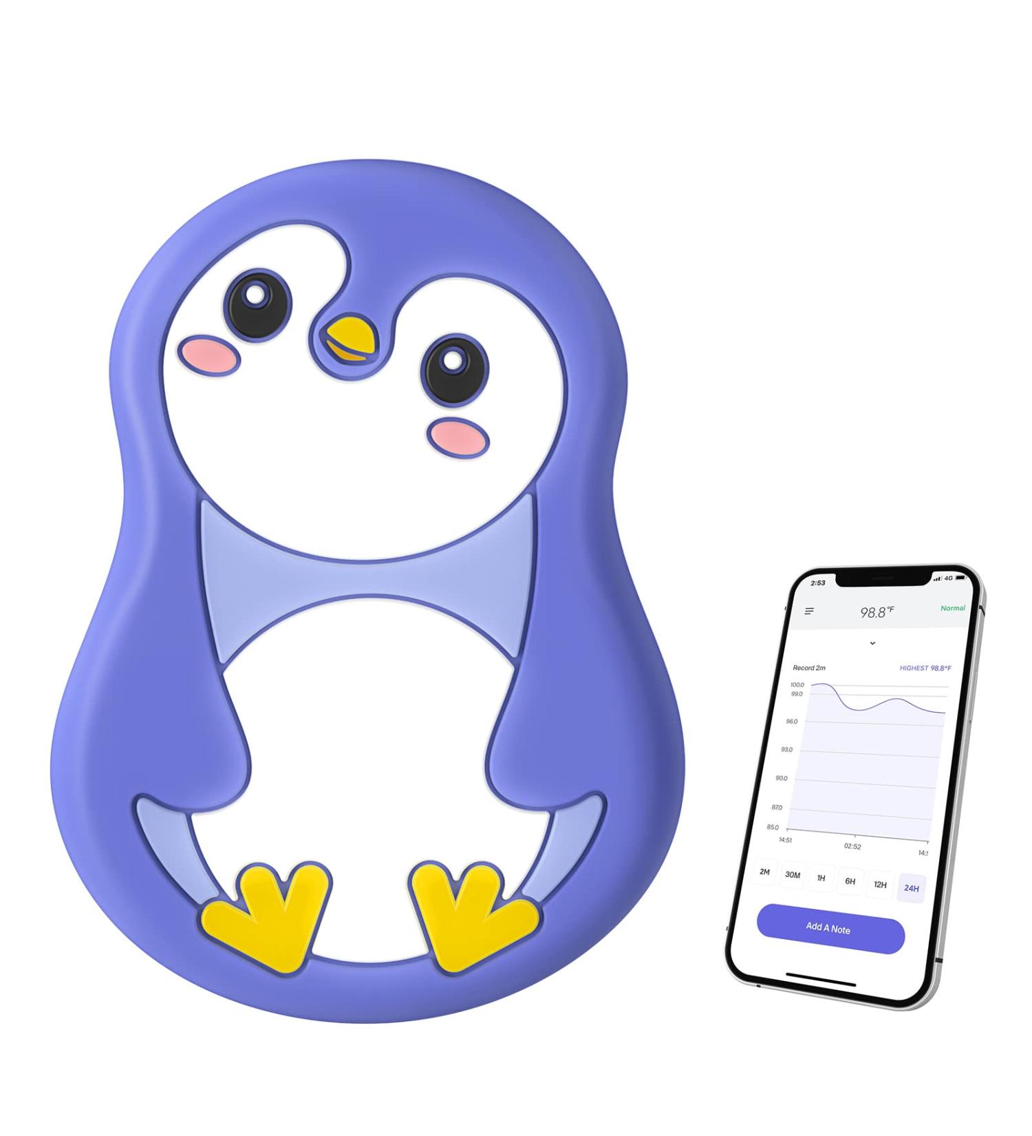 Walnut Wearable Thermometer for Kids - Rechargeable Smart Baby Thermometer for Continuous Temperature Monitoring | Real-Time Fever Alerts | Ideal Baby Shower Gift and Registry Essential - Buy Online on GoSupps.com