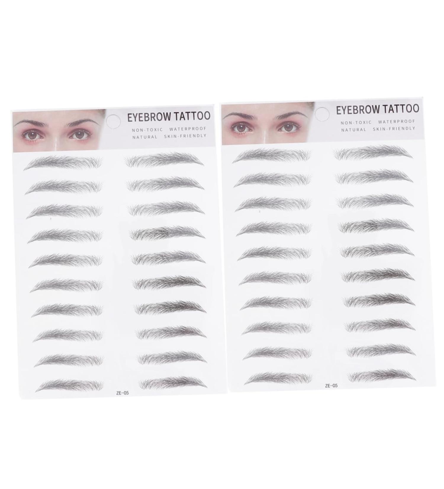 Balacoo 2pcs 3d Eyebrow Stickers Eyebrow Sissor Kit Hair Kit Woman Man Makeup Tool Stencil 4d Eyebrow Shape 1 count (Pack of 1) Black - Buy Online on GoSupps.com