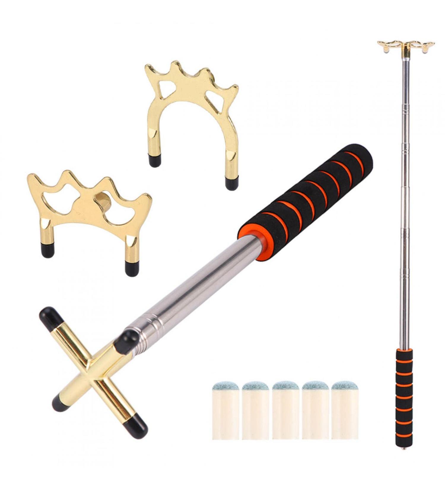 Retractable Billiard Bridge Stick with Removable Head Set & Cue Tips Cover - Pool Table Accessory for Game Competition (1 Set) - Buy Online on GoSupps.com