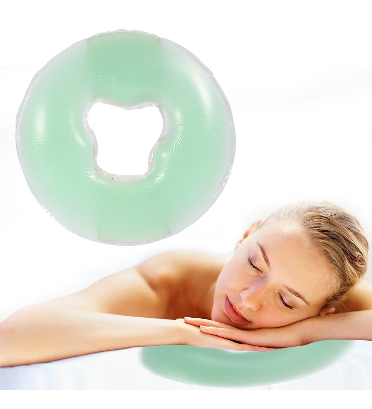 Silicone Face Massage Pillow - Soft Reusable Spa Pad for Head & Back Relaxation in Light Green - Buy Online on GoSupps.com