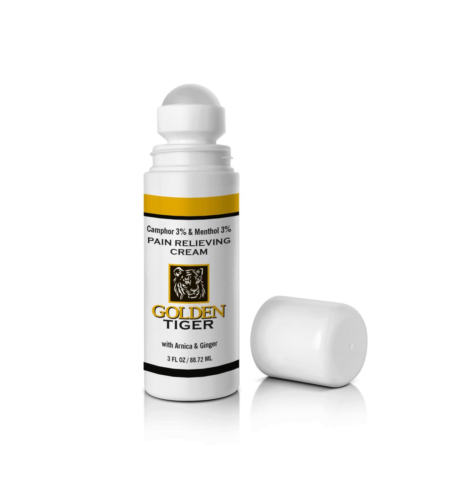 Golden Tiger Natural Pain Relief Cream 3oz Roll-on