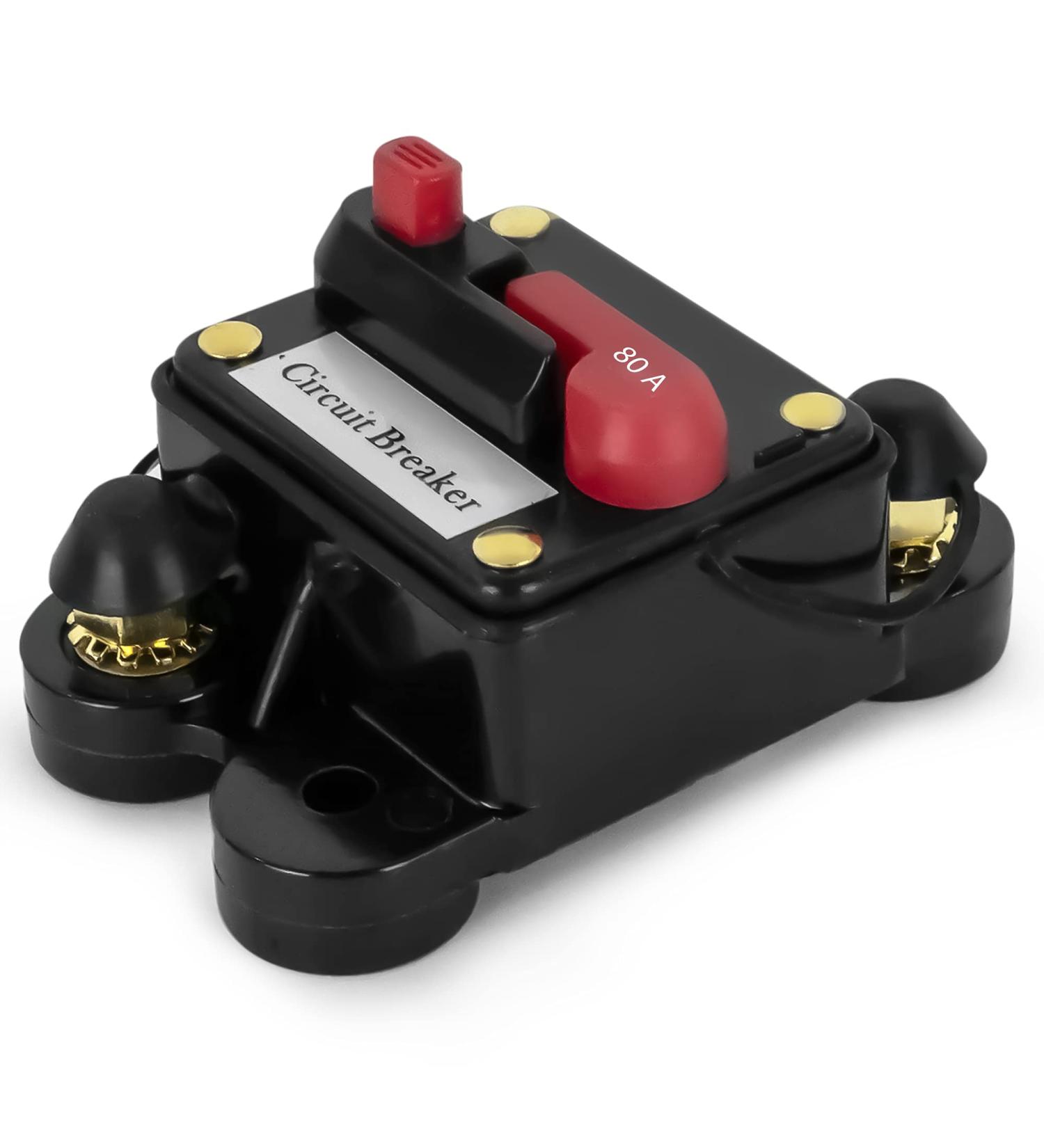 Five Oceans 12V Anchor Windlass Circuit Breaker | Manual Reset | Waterproof IP67 | Surface Mount - 80 Amps - Buy Online on GoSupps.com