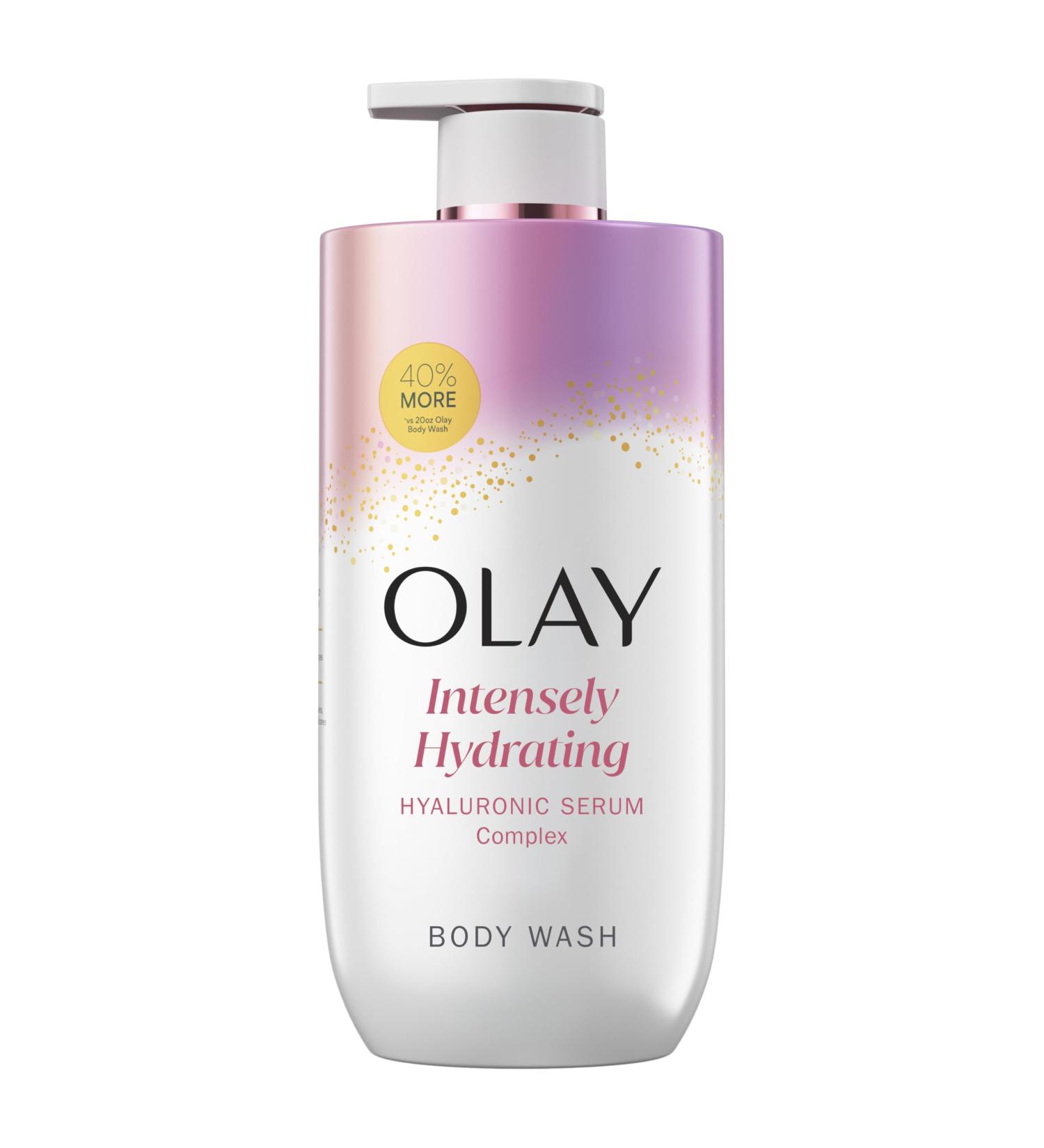 Olay Body Wash for Women Intensely Hydrating Hyaluronic Acid Serum Complex Renews Moisture Free of Parabens & Phthalates Vitamin B3 Lameller Technology For All Skin Types 28 fl oz - Buy Online on GoSupps.com