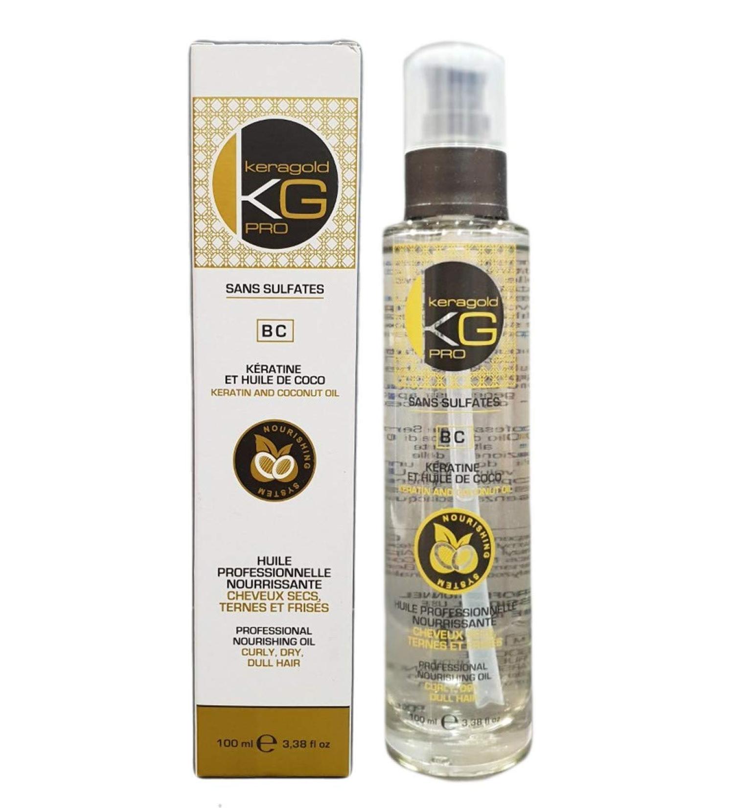 KeraGold PRO Professional Nourishing Oil with Keratin/Coconut Oil without Sulfates 100 ml