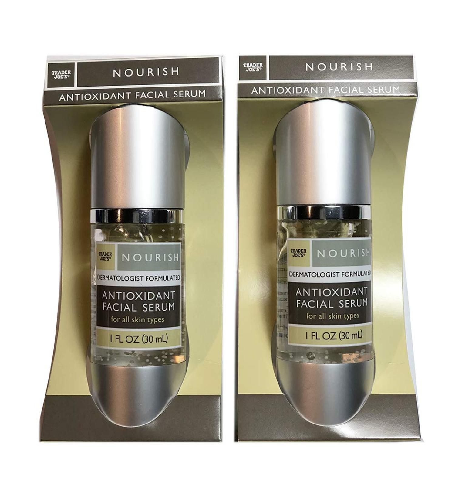 Trader Joe's Nourish Antioxidant Facial Serum 1 Fl Oz - Pack of 2 - Buy Online on GoSupps.com